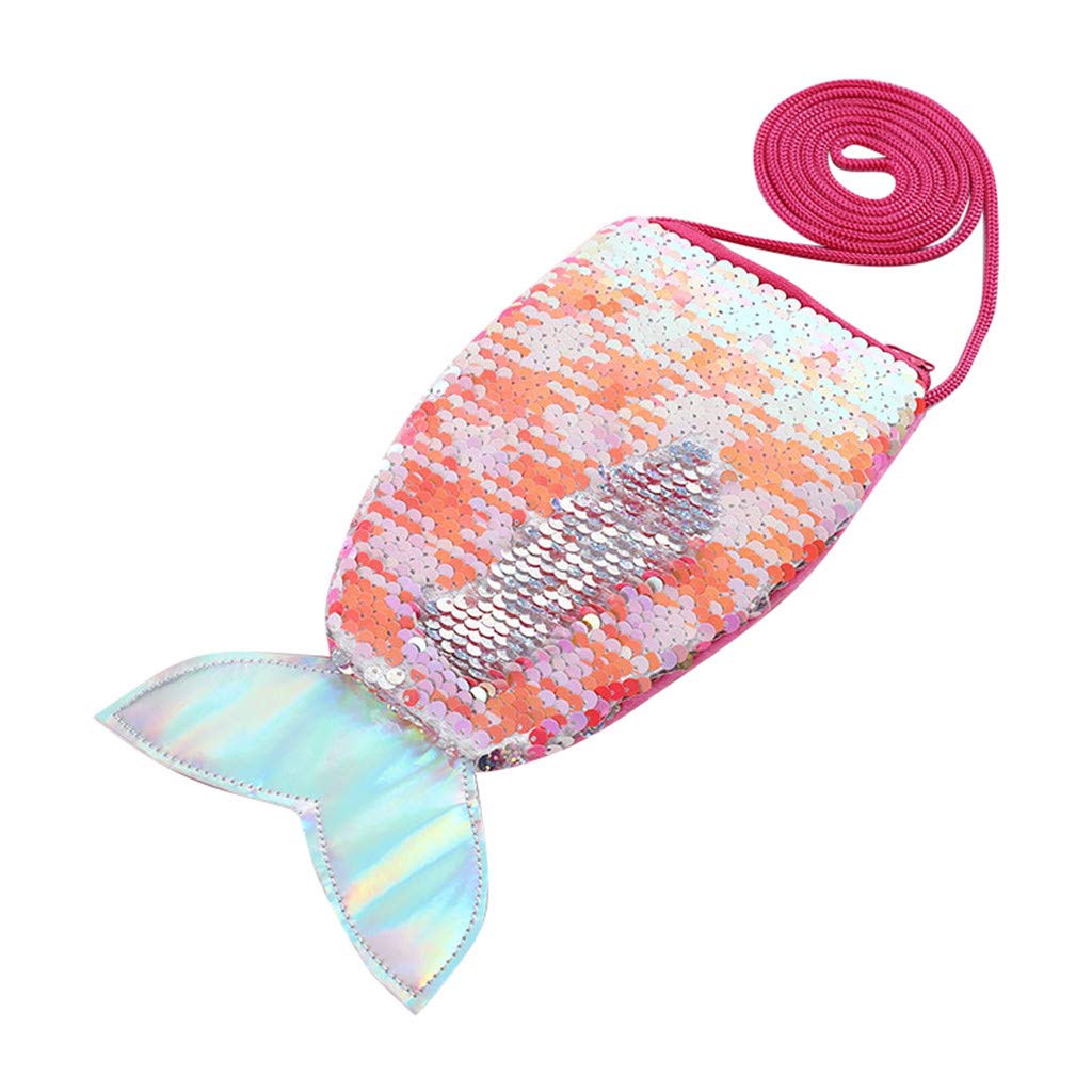Sparkly Unisex Sequins Handbag with Zipper - Cute Fish Tail Pouch Wallet for Women & Men | Perfect for Parties, Date Nights, and Everyday Use