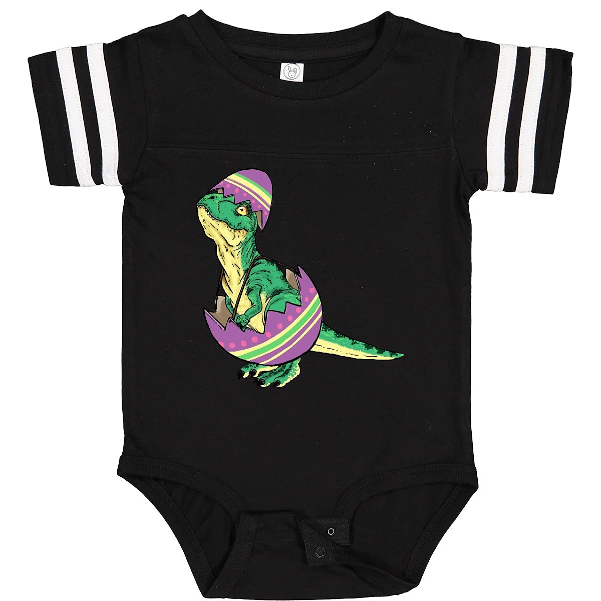 Inktastic Easter Baby T-Rex Dinosaur in Easter Egg Design Cute Baby Bodysuit - Perfect for Easter Outfits, Holiday Photos & Infant Dinosaur Costumes