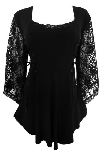 Dare to Wear Anastasia Corset Top - Romantic Gothic Victorian Lace Blouse for Women | Perfect for Halloween, Cosplay, Festivals & Everyday Gothic Fashion