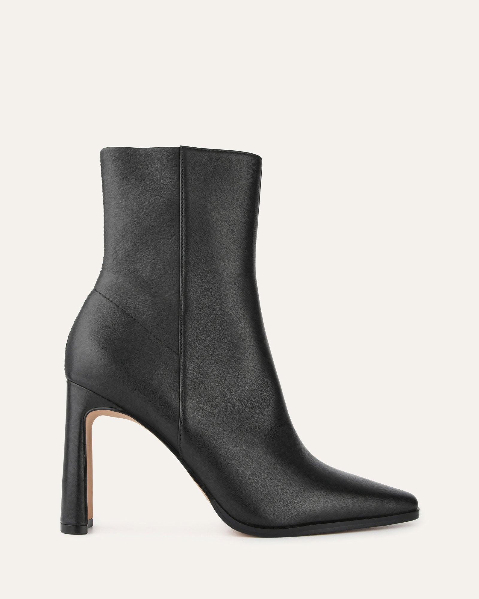 JEMIMA Women's High Ankle Boots - Genuine Black Leather Booties for Fall & Winter | Comfortable Fashion Boots for Casual Outfits, Office Wear & Night Out