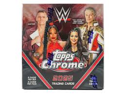 2025 Topps Chrome WWE Mega Box - 24 Packs, 288 Cards - Exclusive Autographs & Relics - Collectible Trading Cards for WWE Fans - Perfect for Gifts, Collecting, and Trading