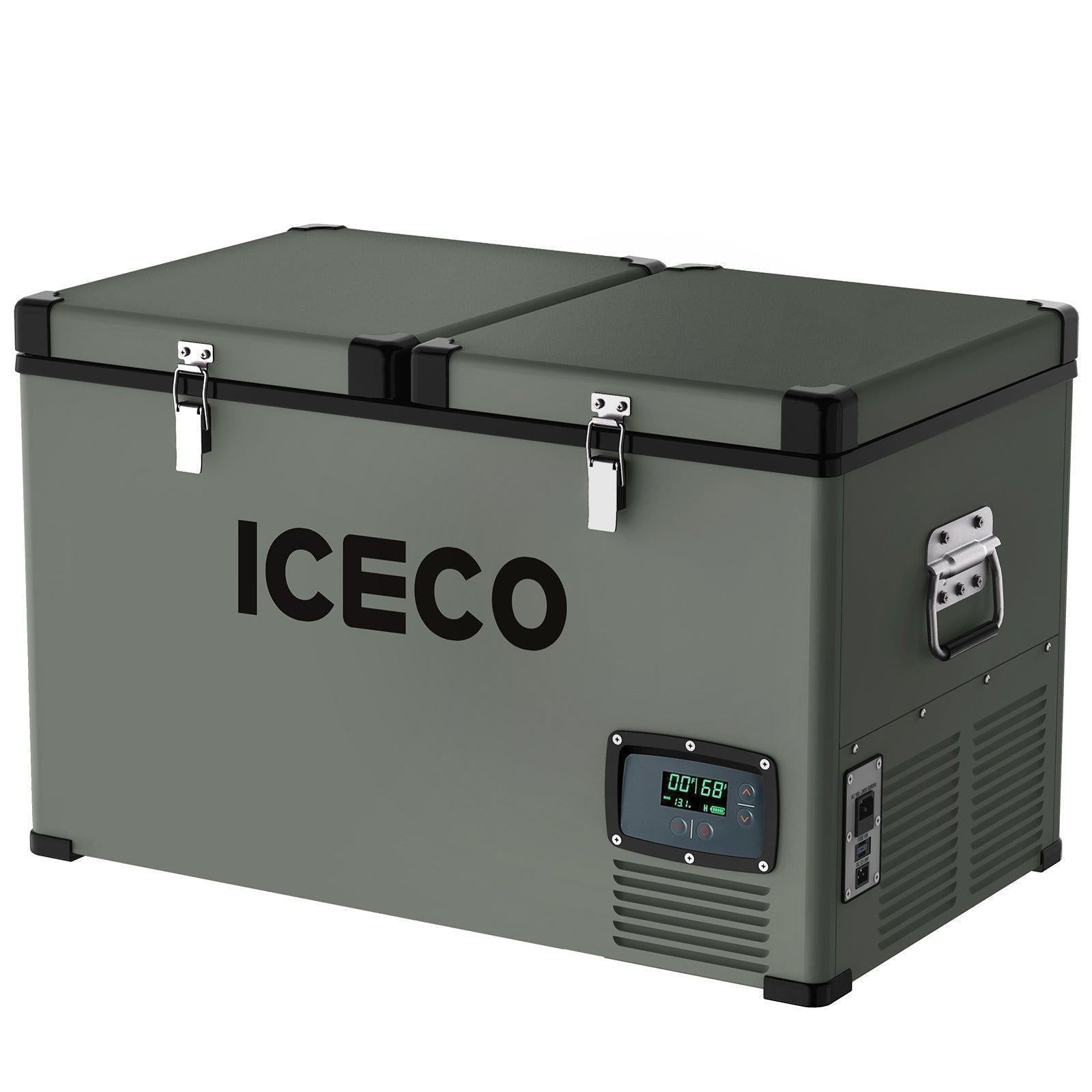 ICECO VL65 65L Dual Zone Portable Refrigerator - 12V/24V Car Fridge & 110V Home Freezer for Camping, Road Trips, RV, and Outdoor Adventures