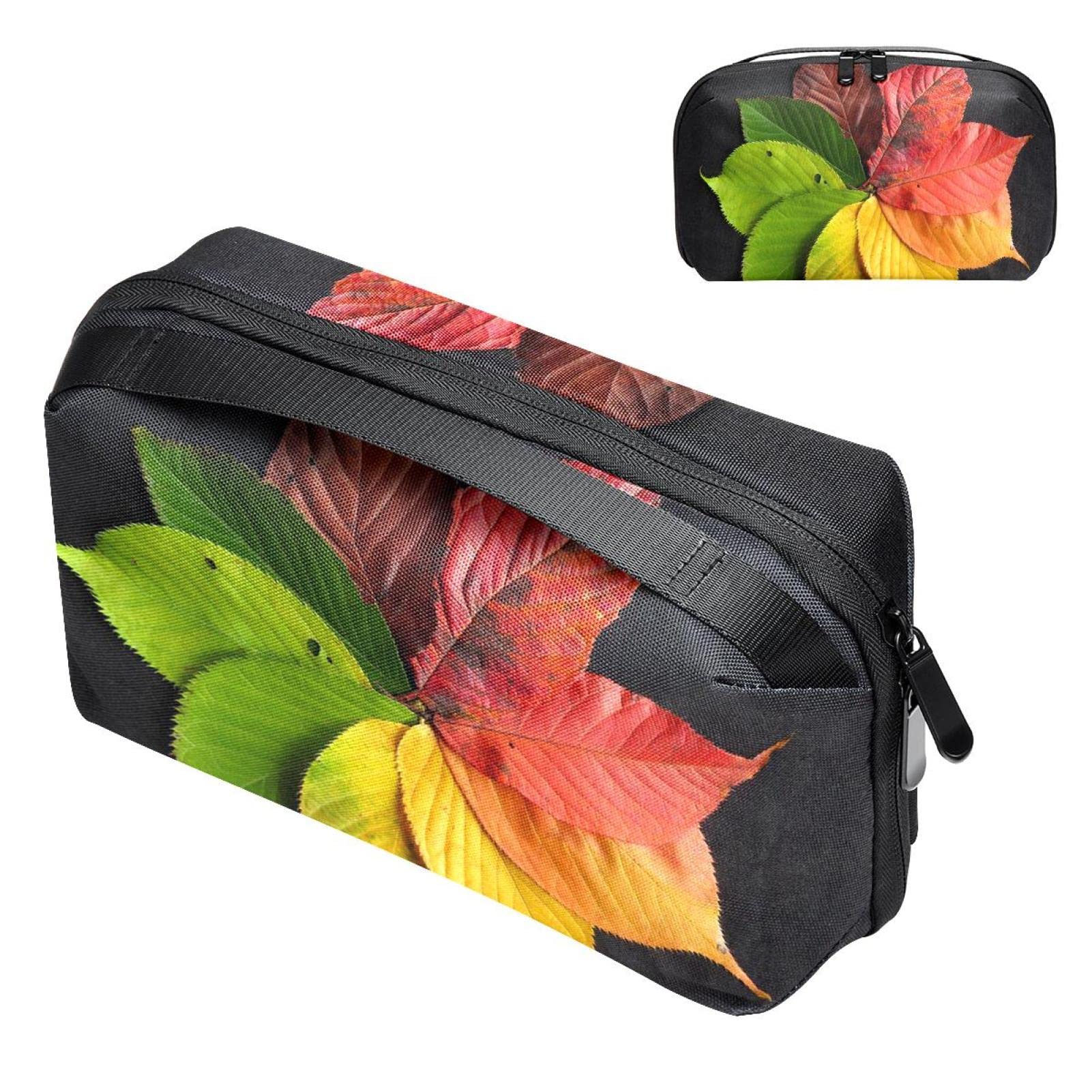 Waterproof Hanging Toiletry Bag for Men - Large Capacity Travel Dopp Kit with Autumn Leaves Design - Perfect for Thanksgiving Trips, Camping & Gym Essentials