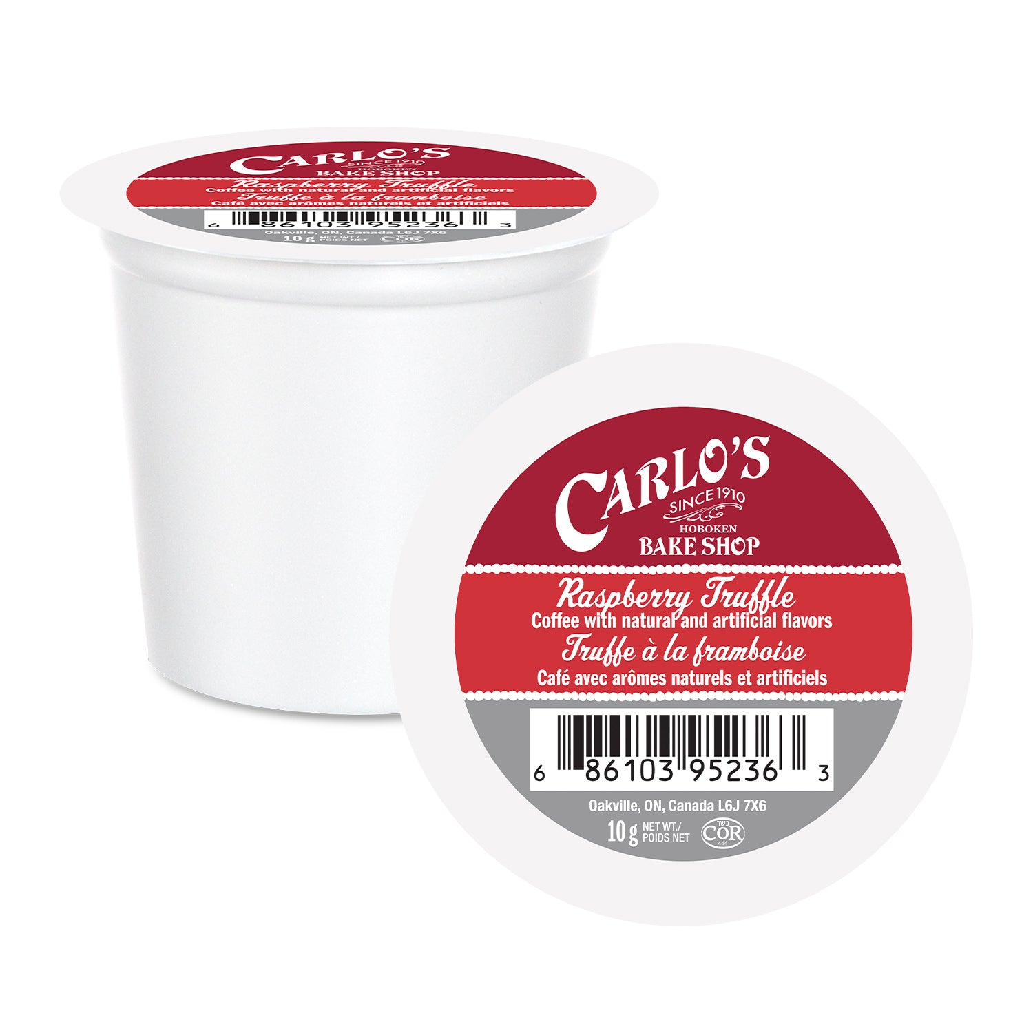 Carlo's Bake Shop Raspberry Truffle Single Serve Coffee Pods - 24 Pack K-Cup Compatible for Keurig Brewers - Perfect for Office, Home & Gift Giving