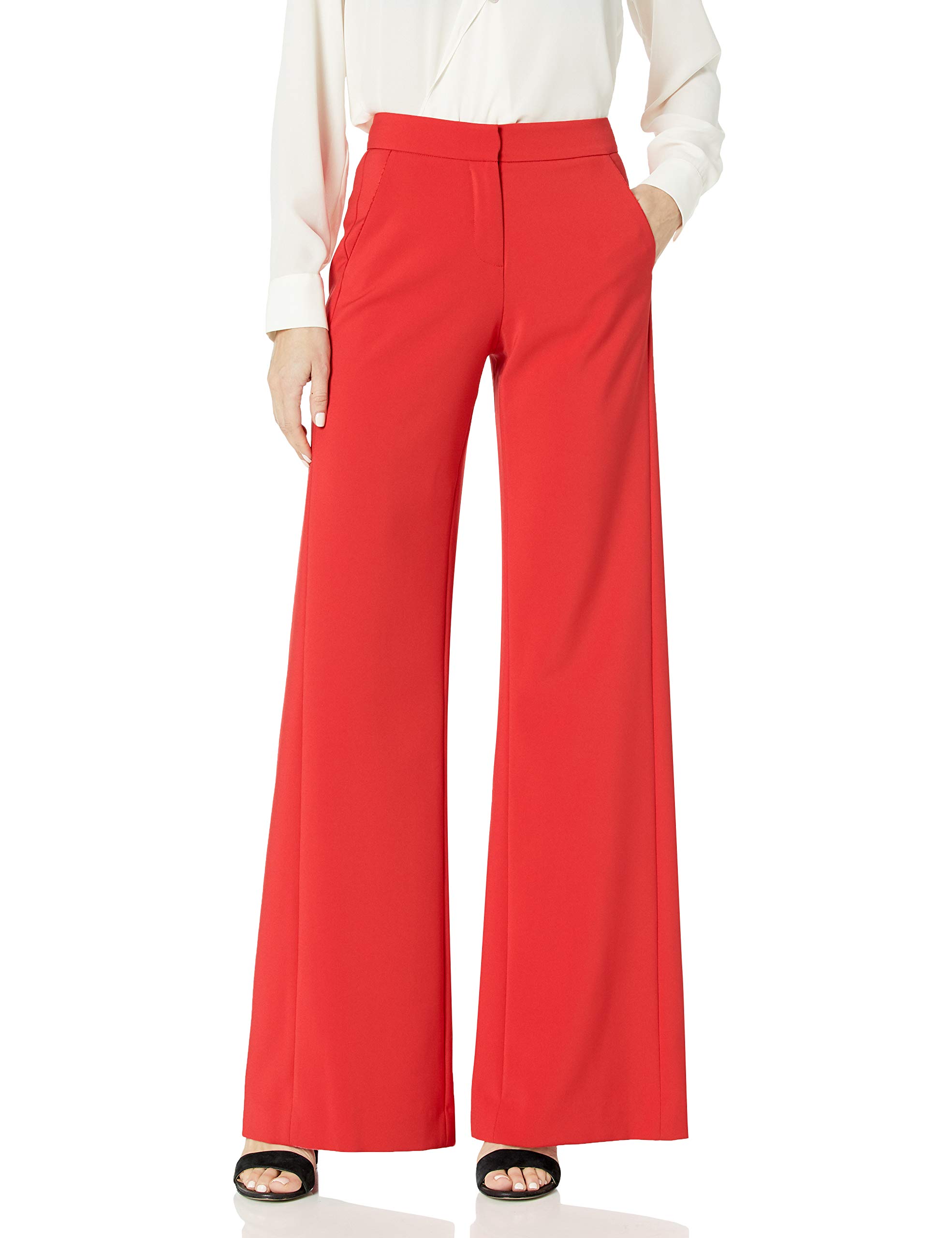 HALSTON Women's Back Pleat Pants - Slim Fit High Waist Trousers for Work & Office | Professional Business Casual Attire for Women