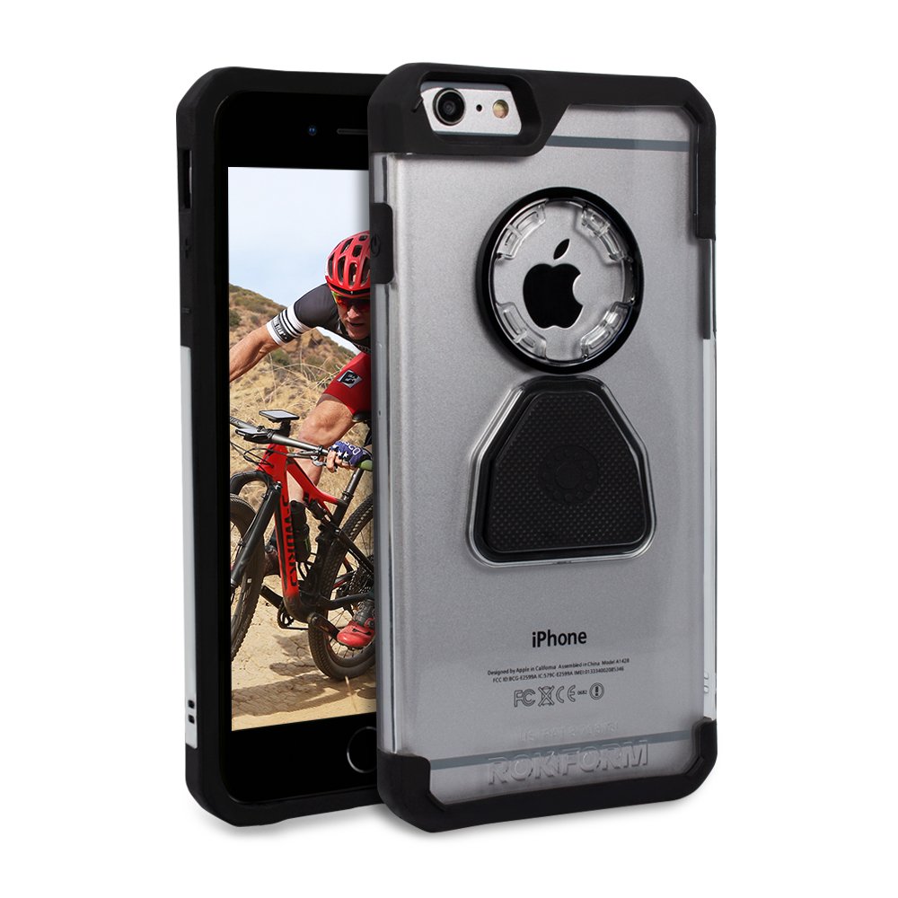 Rokform Crystal Series Slim Rugged Case for iPhone 6/6s Plus - Ultra Protective Reinforced TPU Corners & Tough Polycarbonate, Includes Safe Magnetic Car Mount, Crystal Clear 302320 - Perfect for Driving, Outdoor Adventures & Daily Use