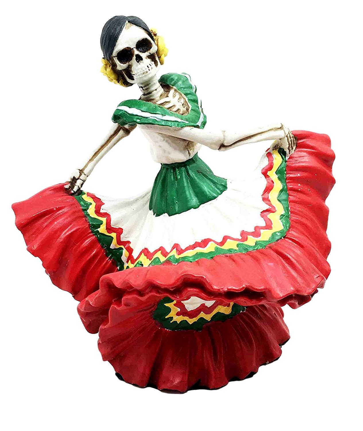 Day of The Dead Sugar Skull Dancer Figurine - Mexican Decor & Gift for Home