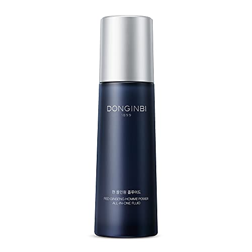 Donginbi Men's Skincare Fluid - All-in-One Toner, Lotion & Serum for Men | Lightweight Non-Greasy Moisturizer with Korean Red Ginseng | Fast Daily Face Care Routine for Dry, Oily & Combination Skin | Perfect for Morning & Night Skincare Regimen