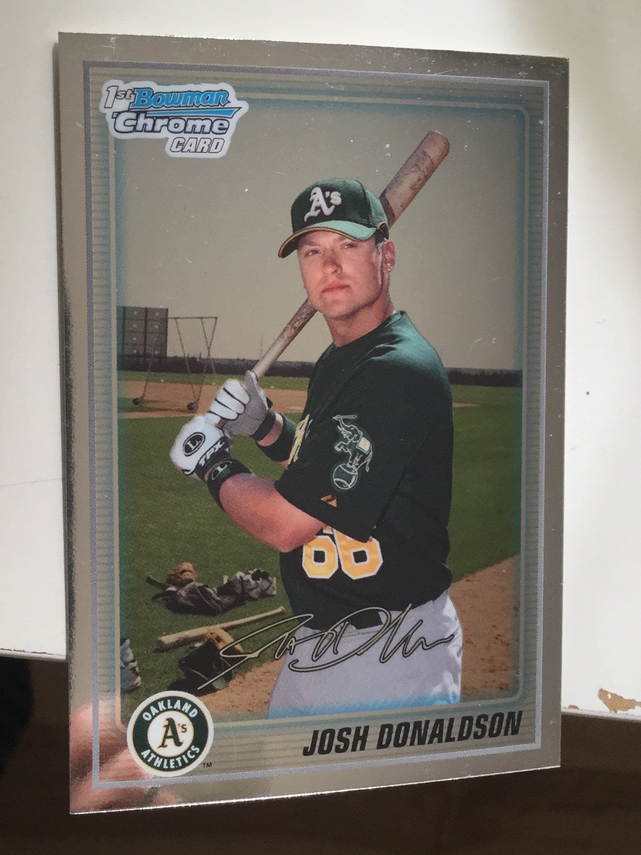Josh Donaldson Blue Jays Bowman Chrome Rookie Card - Authentic MLB Collectible for Sports Memorabilia & Fan Display
