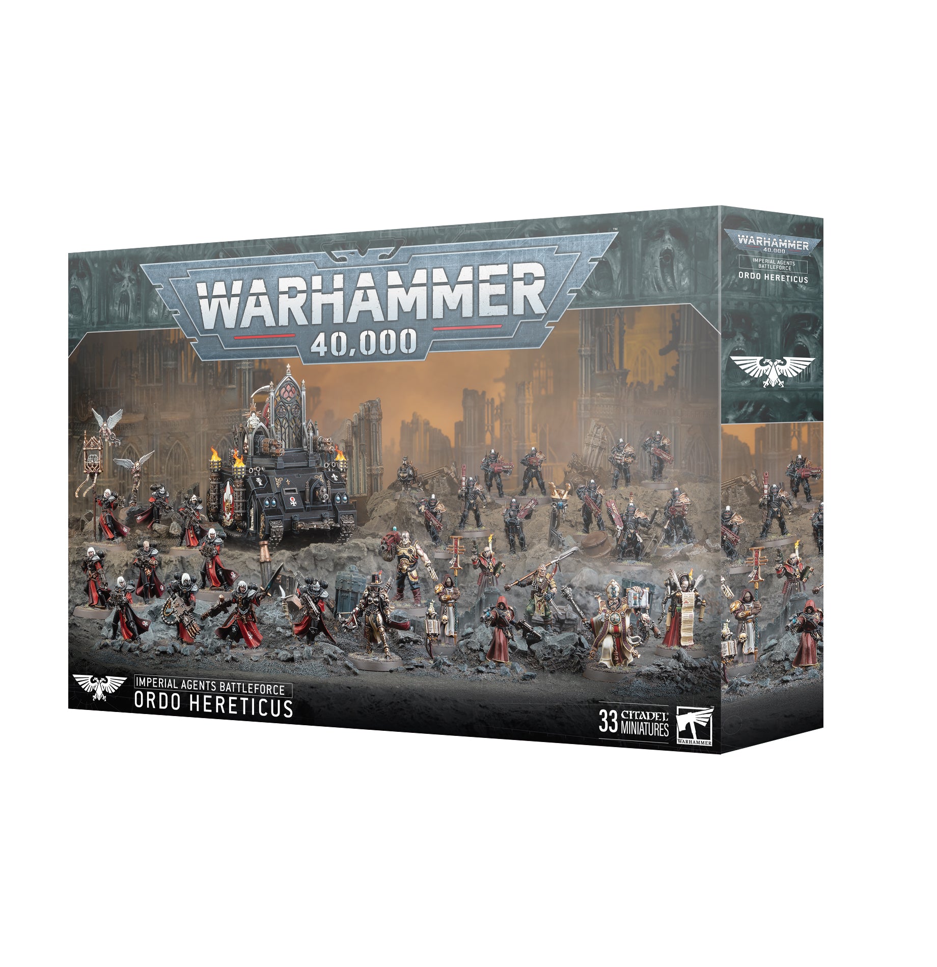 Warhammer 40K Imperial Agents Battleforce: Ordo Hereticus Army Set - Complete Miniature Collection for Tabletop Wargaming & Strategy Games - Perfect for Warhammer 40K Tournaments and Collector Displays