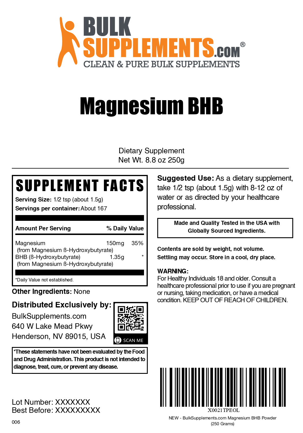 Premium BHB Beta Hydroxybutyrate Magnesium Powder - Keto Supplement for Weight Loss & Energy Boost - Ideal for Ketogenic Diet & Intermittent Fasting Support