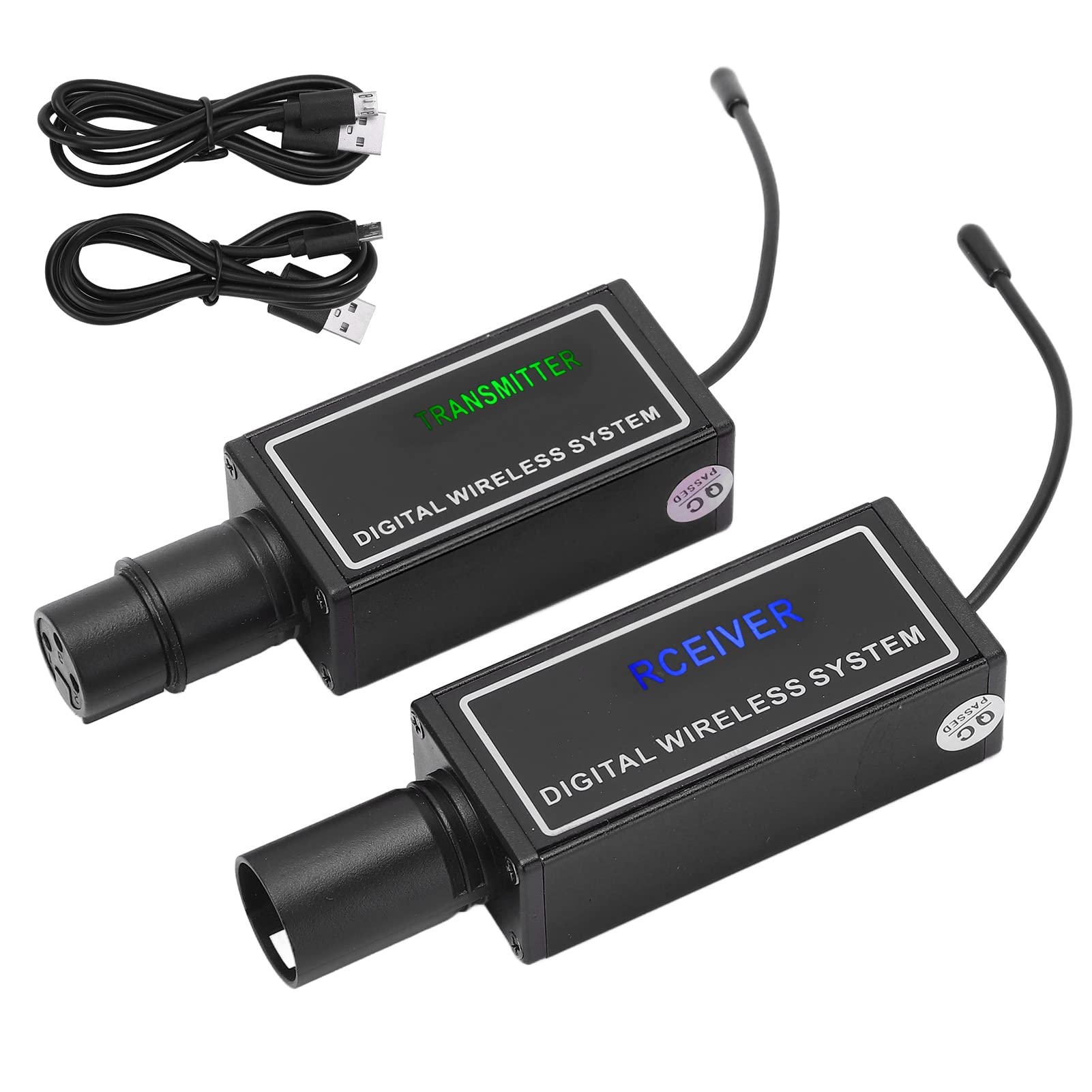 Wireless Microphone System 120MA 30Hz-20KHz - XLR Wireless Mic Adapter with 10 Channels for Audio Mixer, Recording Studio (Black) - Perfect for Live Performances, Podcasting, and Professional Audio Recording