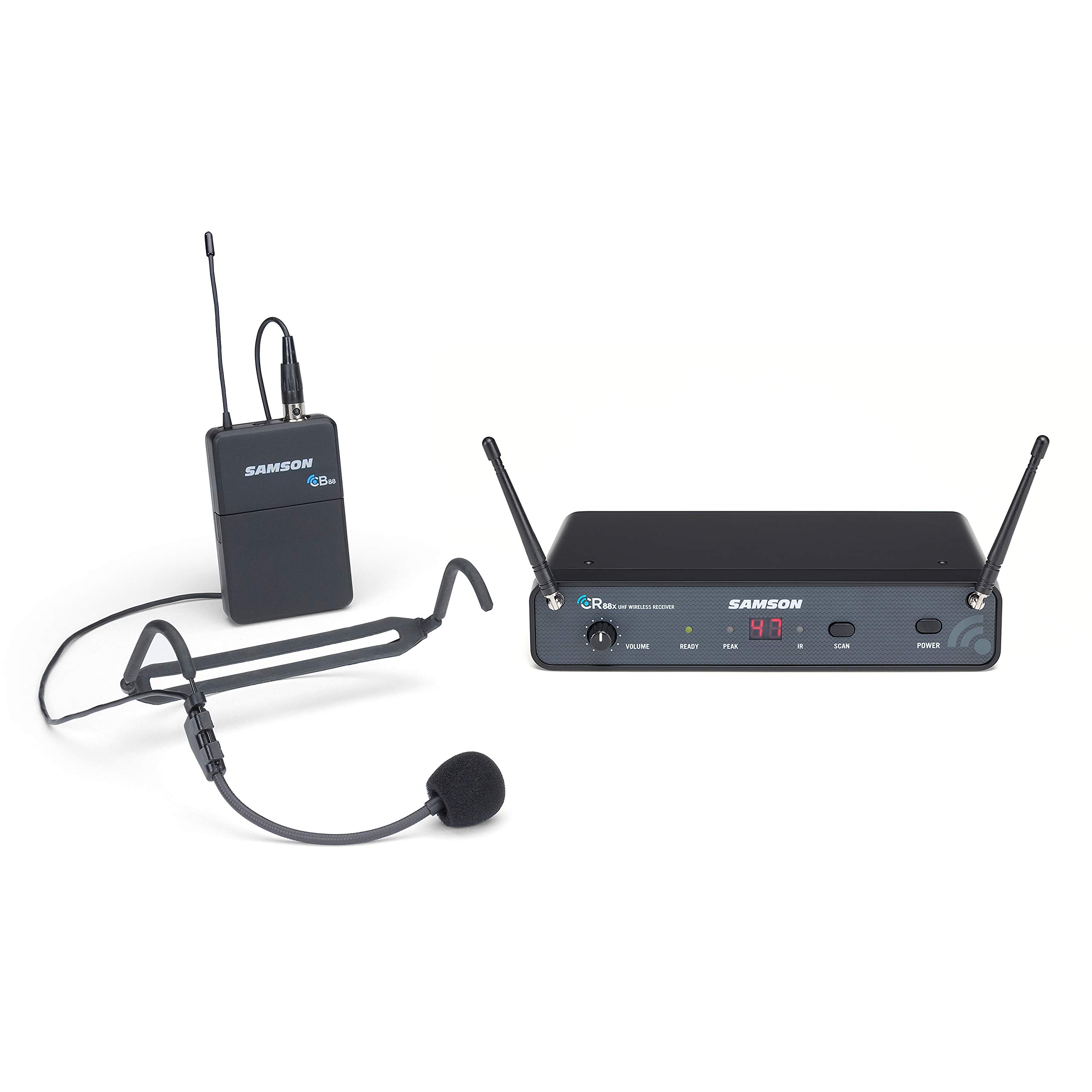 Samson Technologies Concert 88x Wireless Headset System with HS5 Microphone (K Band) - Black | Professional Headset Mic for Live Performances, Public Speaking & Presentations