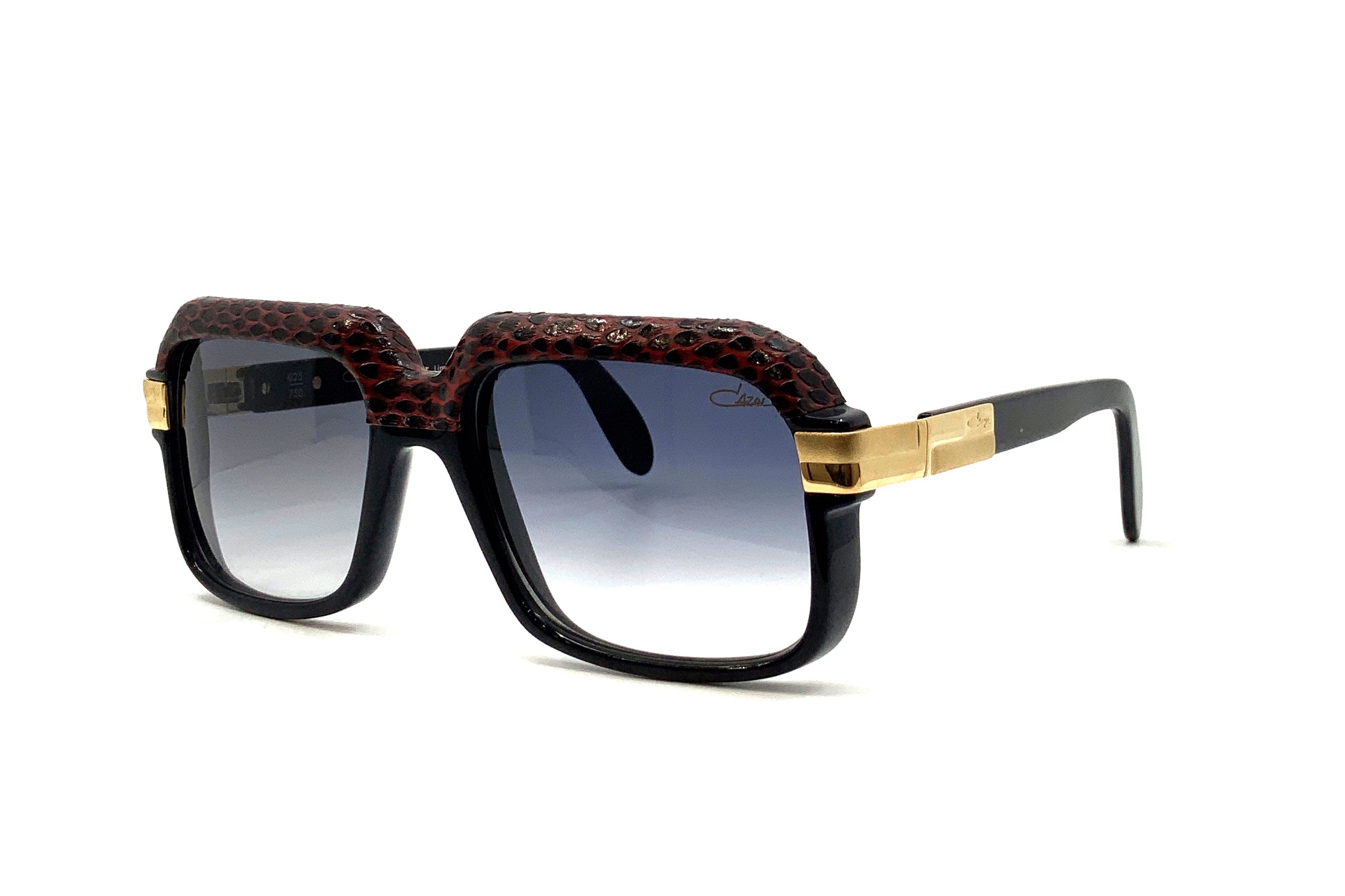 Cazal 607/3 Sunglasses - Classic Black & Red Frame for Men & Women | Retro Aviator Style, UV Protection | Perfect for Outdoor Activities, Driving, and Fashion Statements