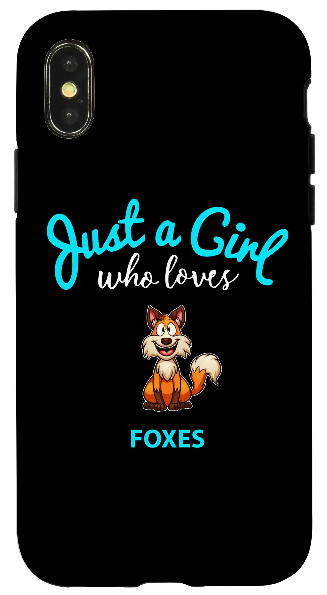 Cute Fox Design iPhone X/XS Phone Case for Girls - Protective & Stylish Cover for School, Work & Daily Use