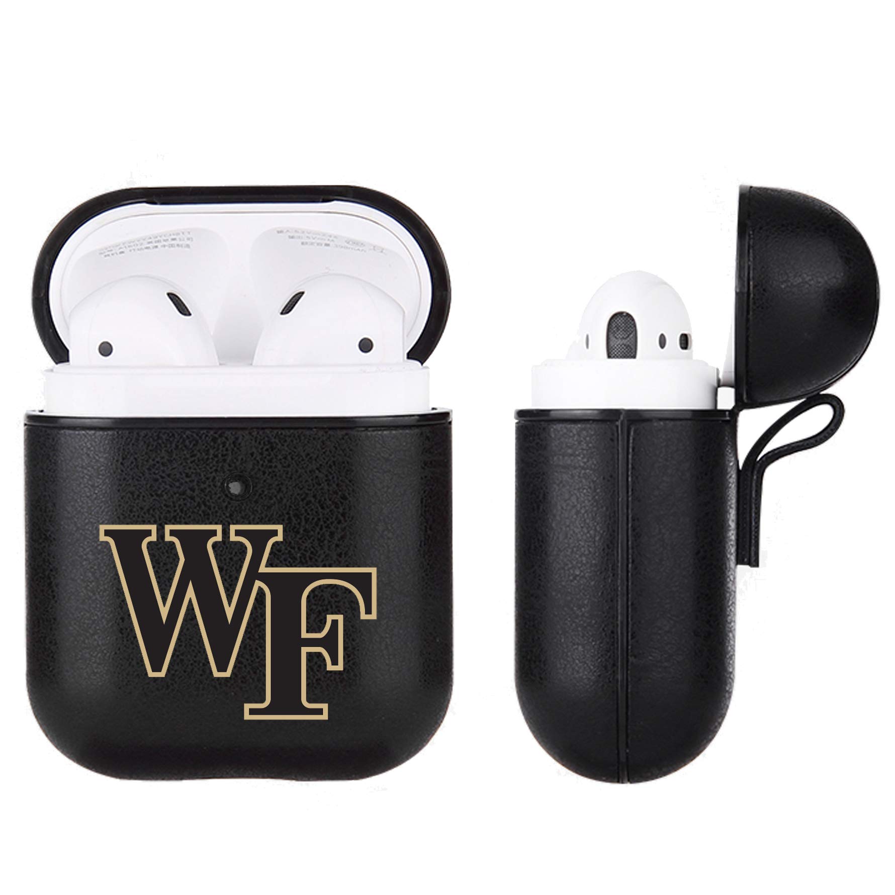 NCAA Leather Case for Apple AirPods - Durable Protective Cover with Team Logo - Perfect for Sports Fans, Travel & Daily Use