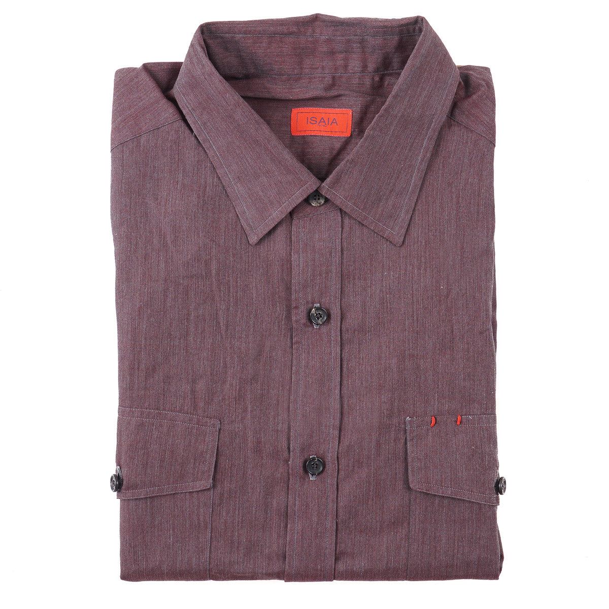 Isaia Men's Lightweight Cotton Sport Shirt - Breathable Casual Button Down Shirt for Golf, Travel & Business Casual Wear