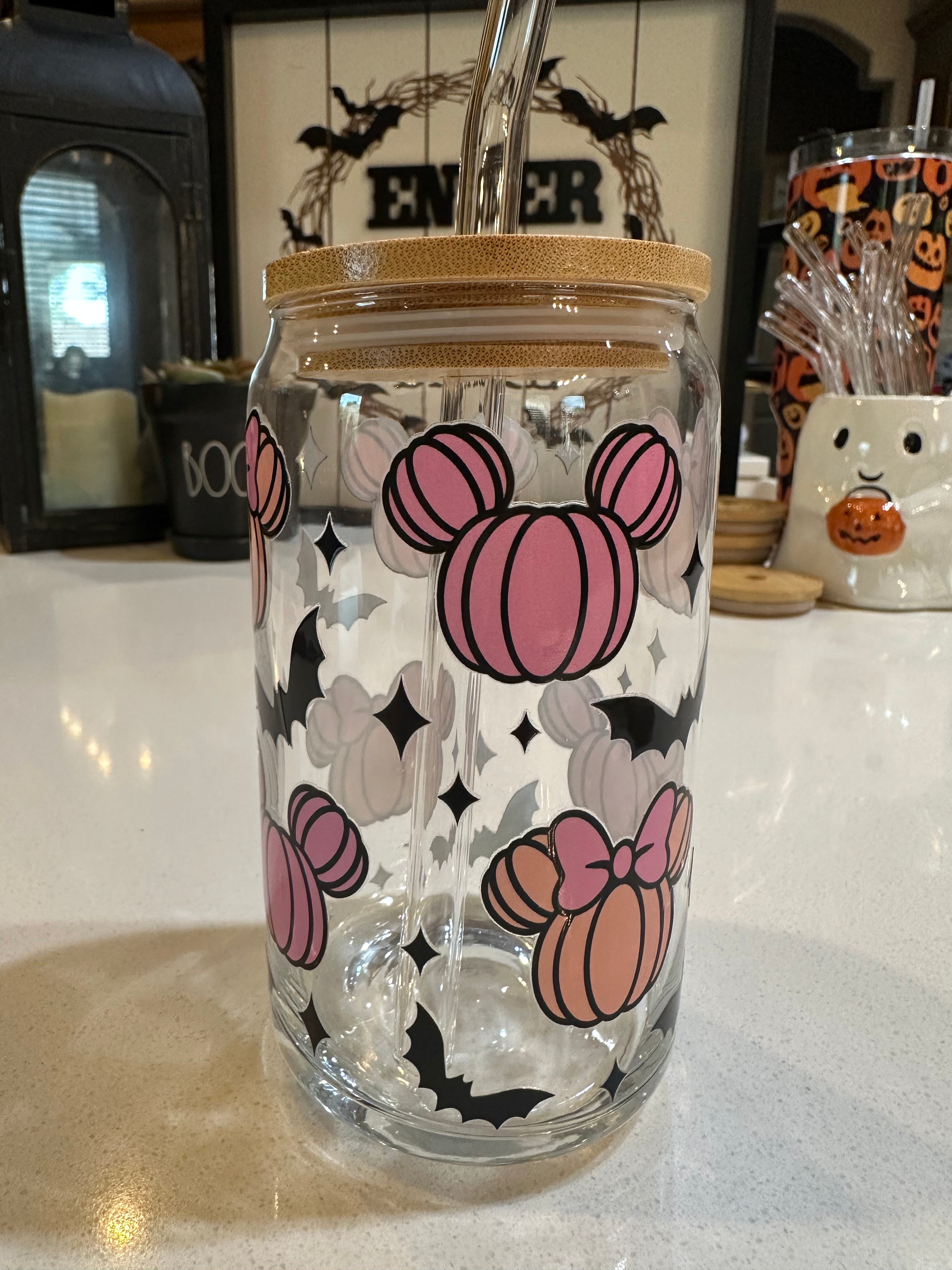 Pumpkin Mouse Tumbler - Cute Halloween Coffee Cup with Lid & Straw - Perfect for Fall Drinks, Office, and Pumpkin Patch Outings