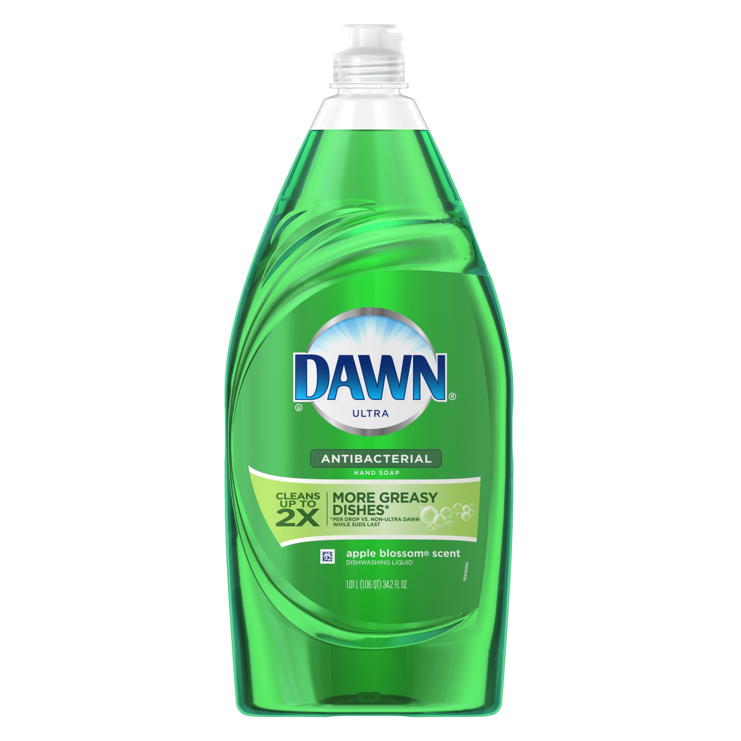 Dawn Ultra Antibacterial Dish Soap Liquid - Apple Blossom Scent, 34.2 oz (8 Pack) | Powerful Grease Cutting Formula for Kitchen, Dishes & Pots | Ideal for Home, Restaurant & Commercial Use
