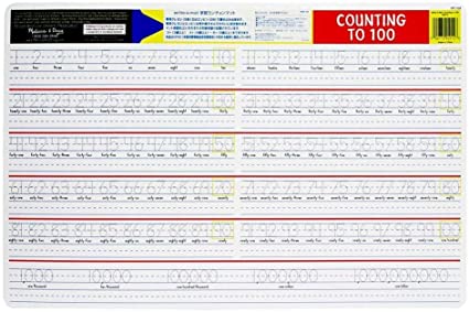 Counting to 100 Write A Mat - Educational Number Learning Mat for Kids - Perfect for Homeschooling & Classroom Math Activities
