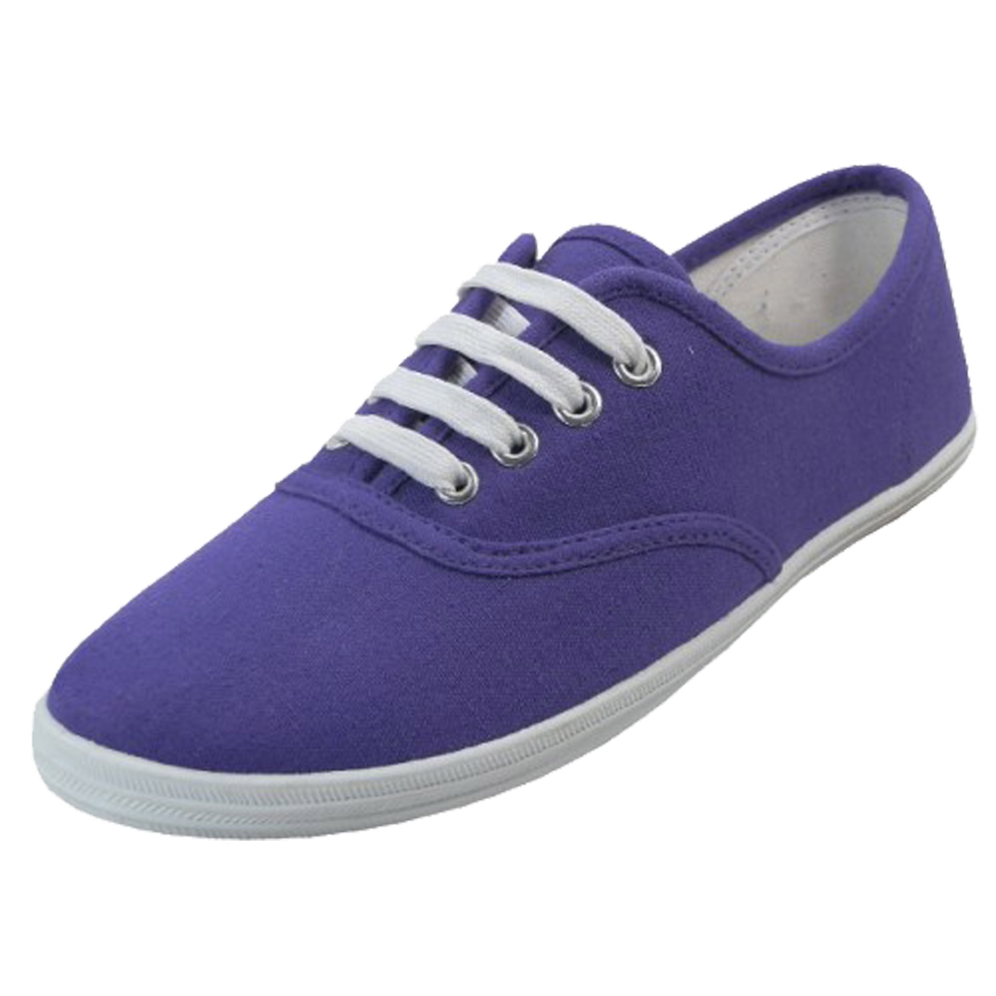 Women's Canvas Lace-Up Sneakers - 18 Stylish Colors Available | Comfortable Casual Shoes for Walking, Running & Everyday Wear