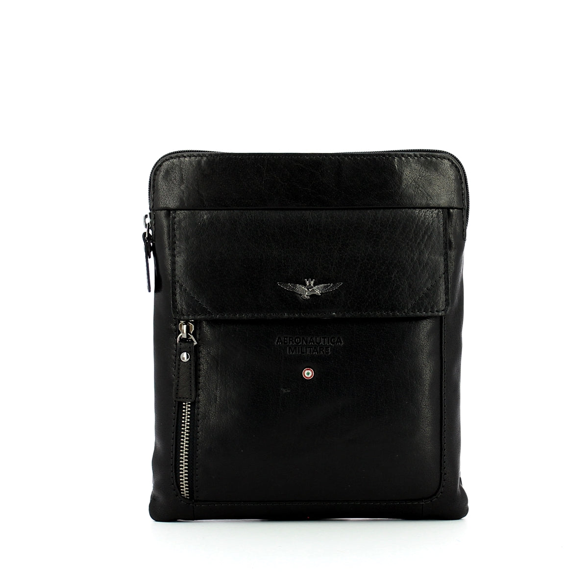 Aeronautica Militare AM302 Slim Crossbody Bag in Black - Stylish & Compact for Everyday Use, Travel & Outdoor Activities