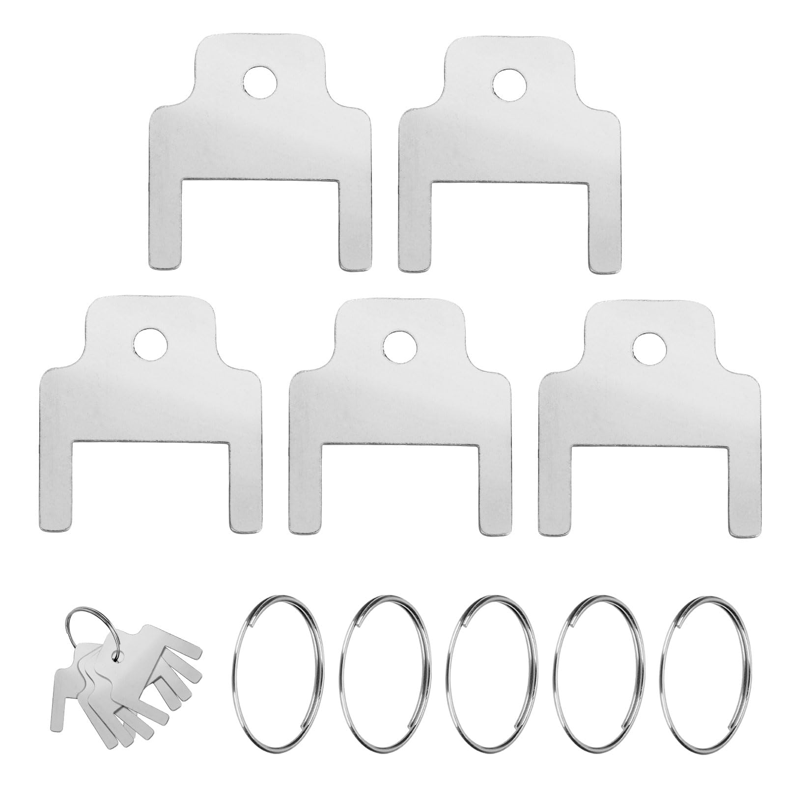 5-Pack Stainless Steel Paper Towel Dispenser Keys (770301) - Compatible with Kimberly Clark Toilet Paper Holders - Includes 5 Key Rings for Easy Access - Perfect for Restrooms, Offices, and Commercial Facilities