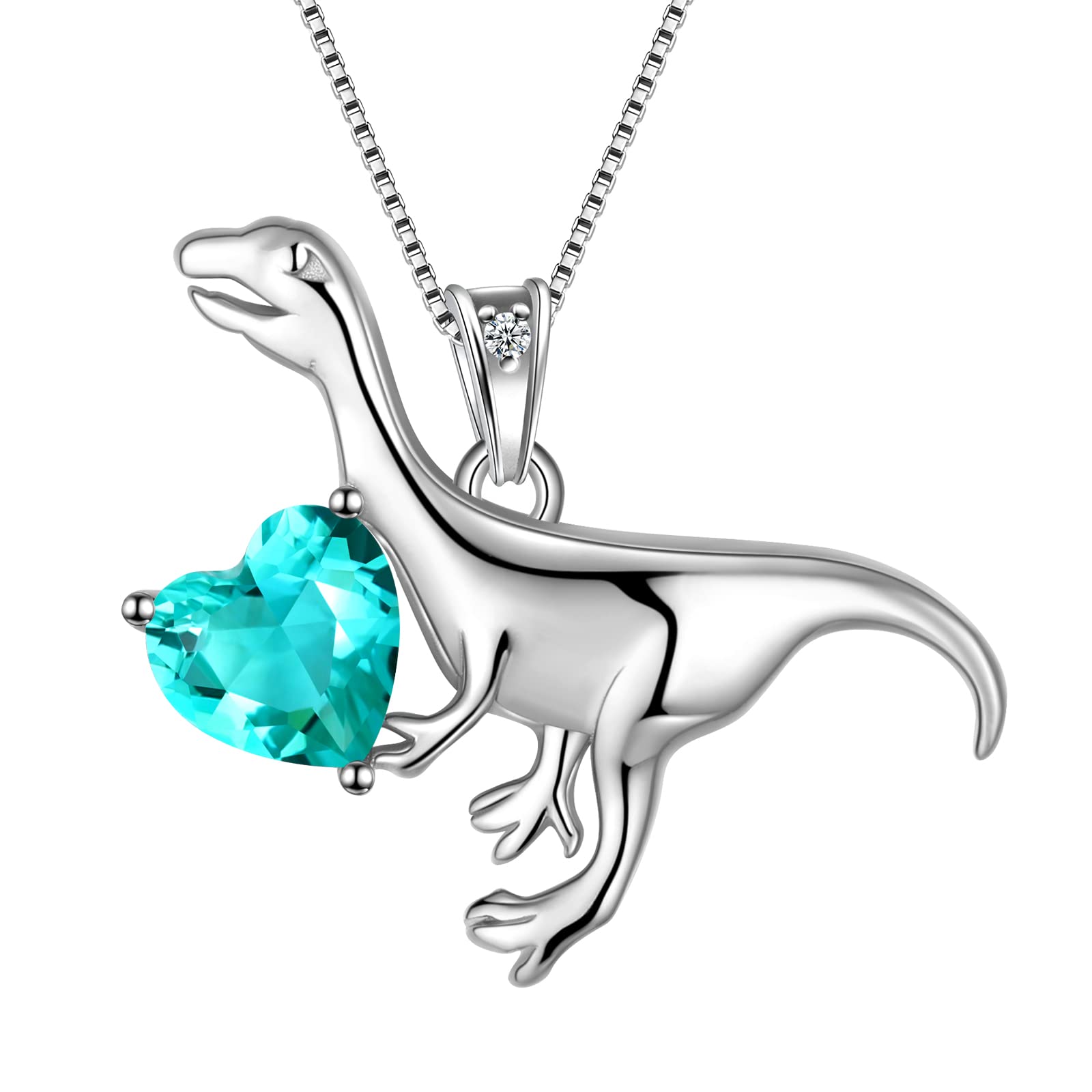 Dinosaur Charm Jewelry Set - Cute Stegosaurus & T-Rex Necklace, Earrings, Bracelet & Ring for Girls, Boys, Women | Perfect Birthday Gift for Dinosaur Lovers, Girlfriend & Daughter | Great for School, Parties & Everyday Wear