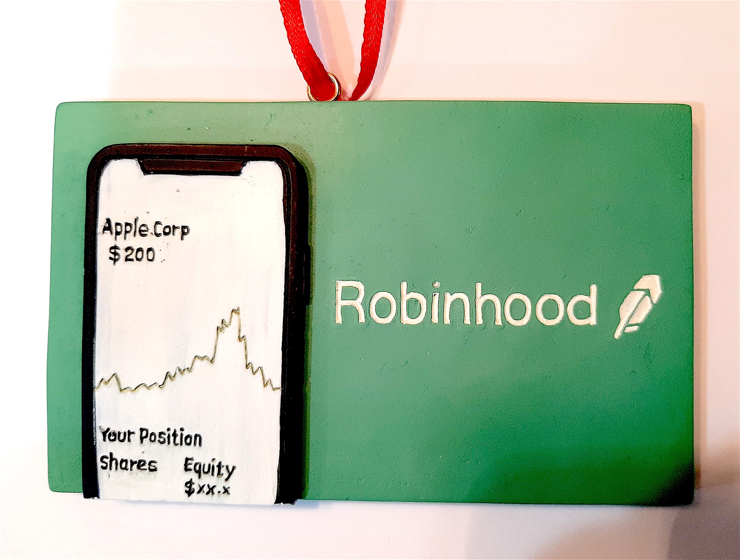 Robinhood Christmas Ornament - Apple Stock Market Trader Holiday Tree Decoration | Perfect for Stock Market Enthusiasts & Investor Gifts