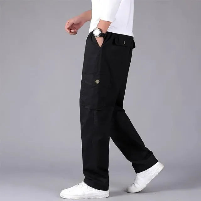 Men's Loose Fit Cargo Pants - Comfortable Tactical Work Pants with Multiple Pockets for Outdoor, Hiking & Casual Wear