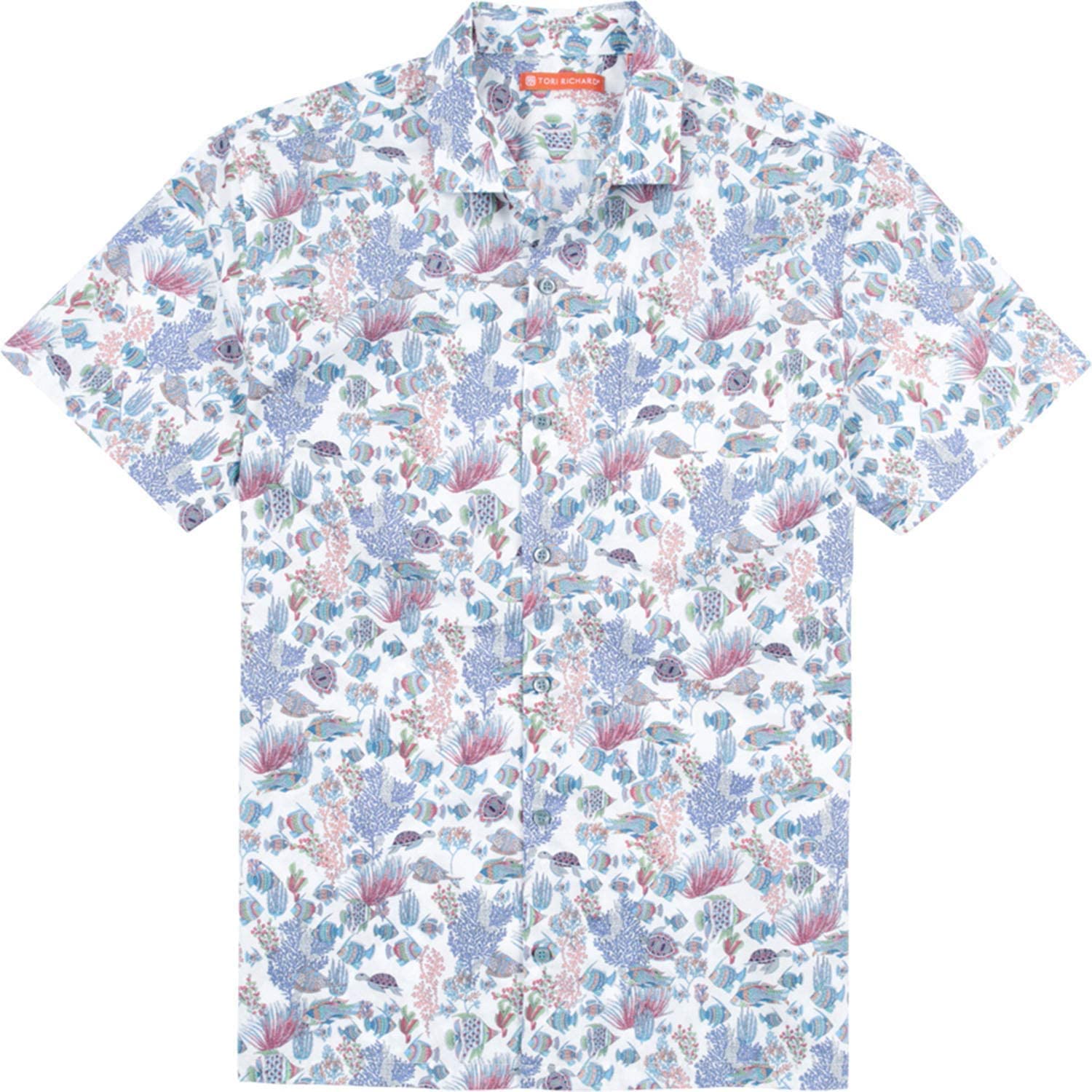 Tori Richard Panorama Cotton Lawn Shirt - Lightweight Breathable Hawaiian Aloha Shirt for Men | Perfect for Beach Vacation, Summer Outfits & Casual Wear