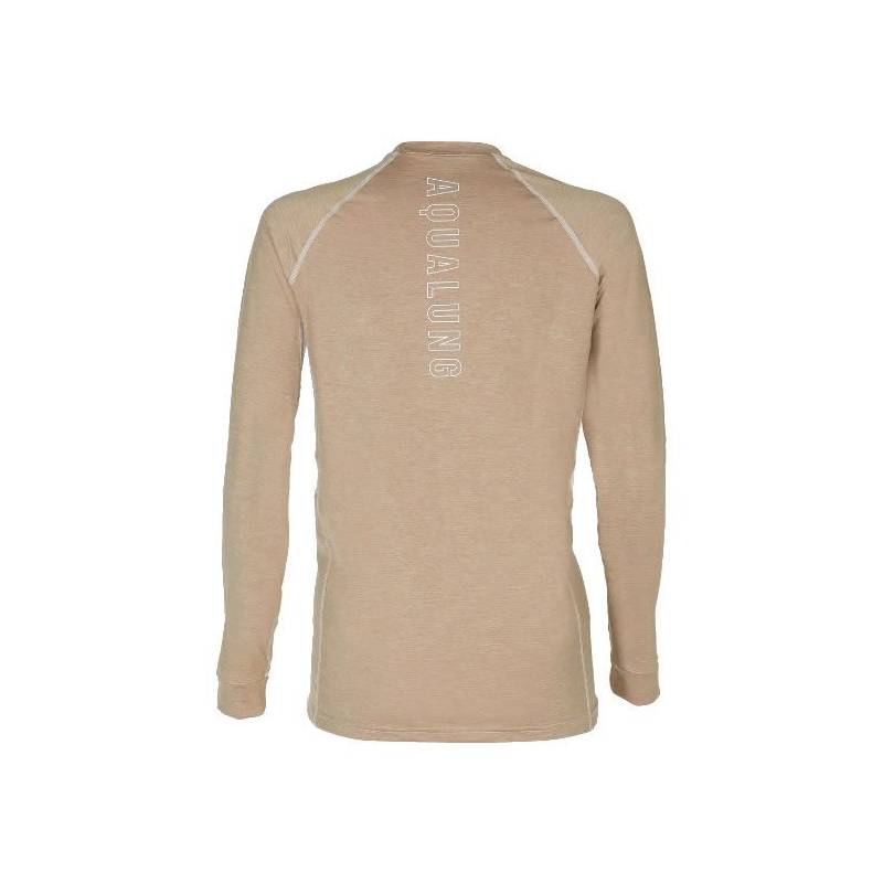 Women's Long Sleeve Rashguard Swimsuit - Beige/White XS - UPF 50+ Sun Protection for Surfing, Swimming & Yoga