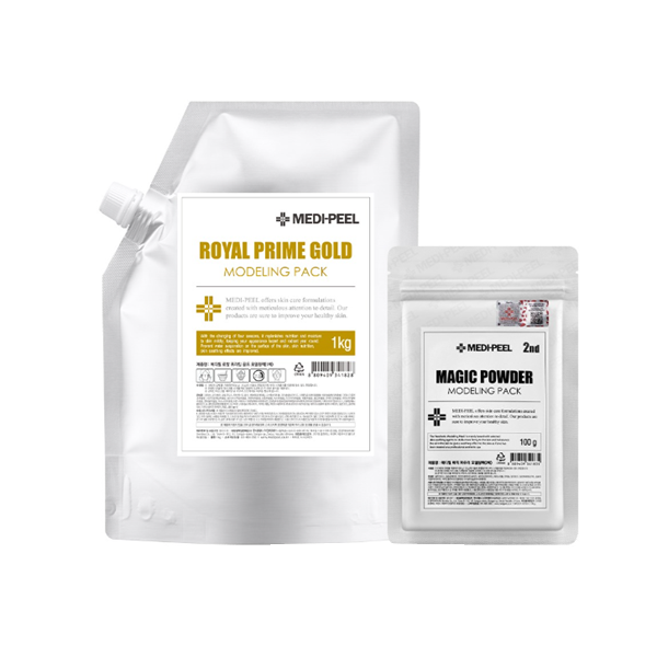 Medi Peel Royal Prime Gold Modeling Pack Set - Anti-Aging & Hydrating Facial Mask for Glowing Skin | Perfect for Spa Night & Self-Care Routine