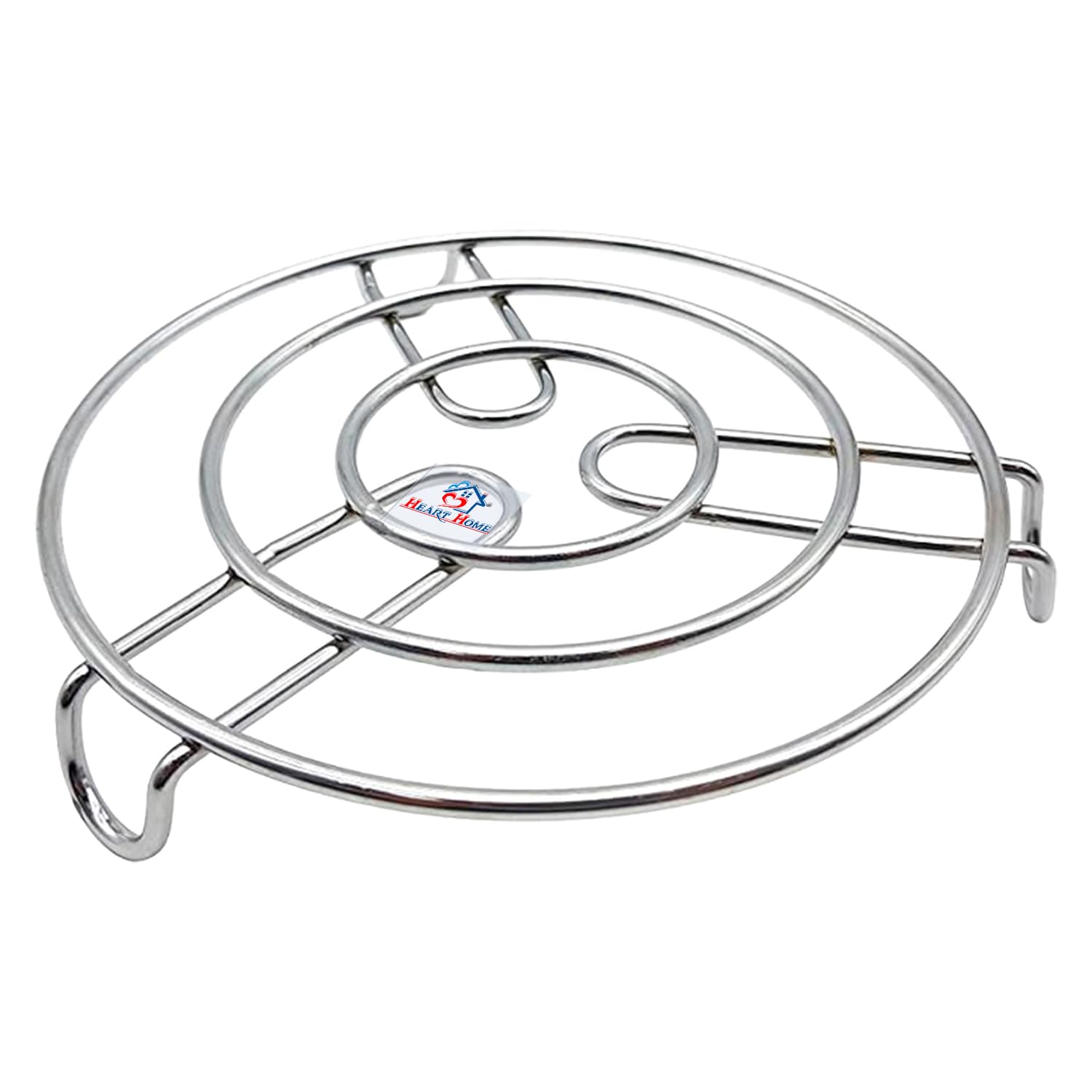 Stainless Steel Trivet & Steamer Rack - Heat Resistant Round Iron Stand for Hot Pots, Dishes & Cookware | Kitchen Cooking & Serving Essential | Perfect for Dining Table, Stovetop & Buffet Settings