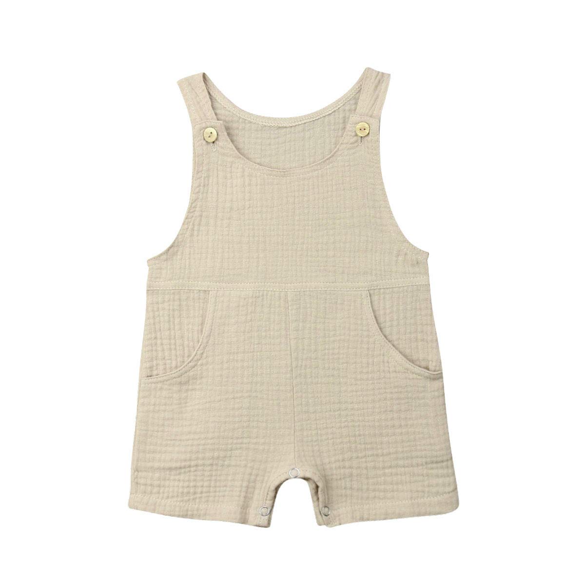 Newborn Unisex Baby Romper Onesie - 100% Cotton Button Down Short Sleeve One-Piece Bodysuit Jumpsuit for Baby Girls & Boys | Perfect for Playtime, Daycare & Family Outings