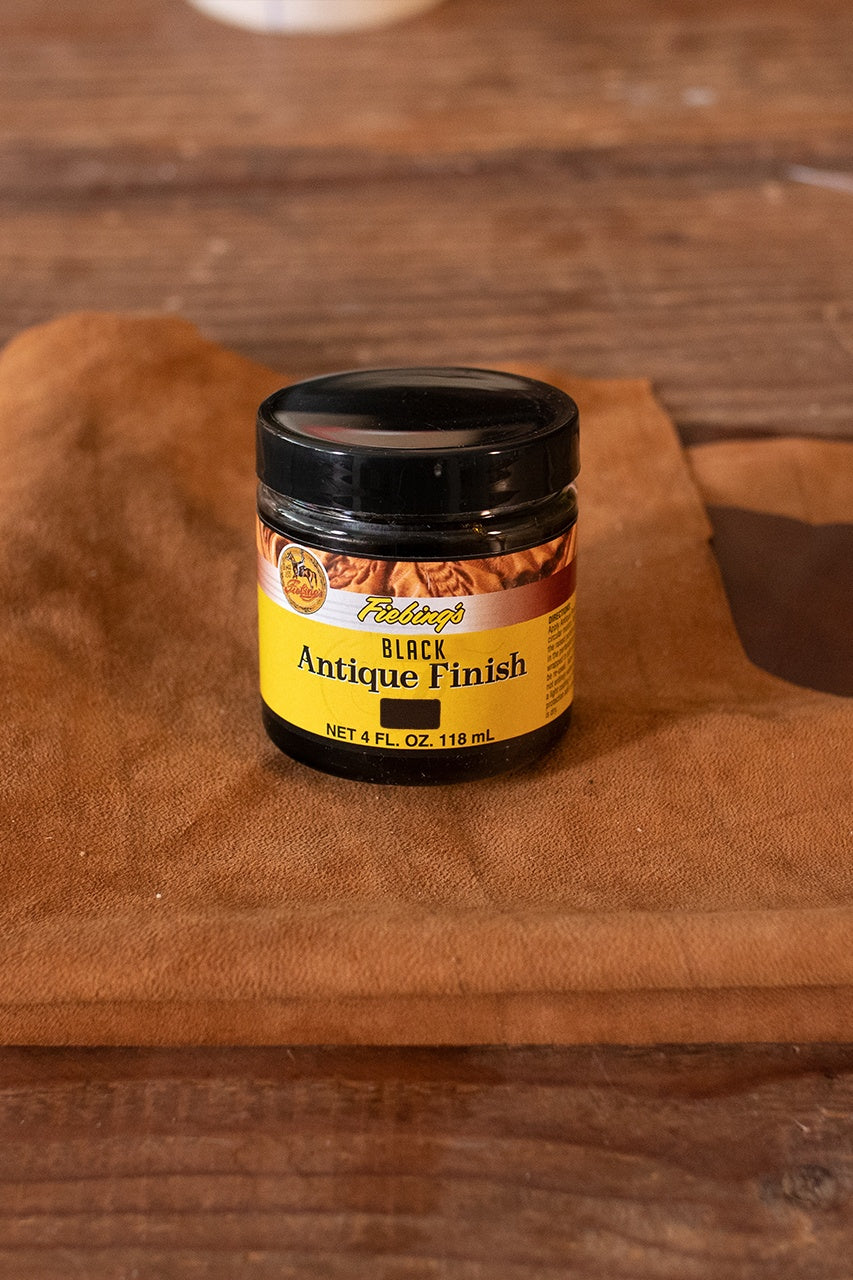 Fiebing's Antique Leather Finish Dye - 118 ml (4 oz) Black - Leather Repair & Restoration for Furniture, Bags & Shoes