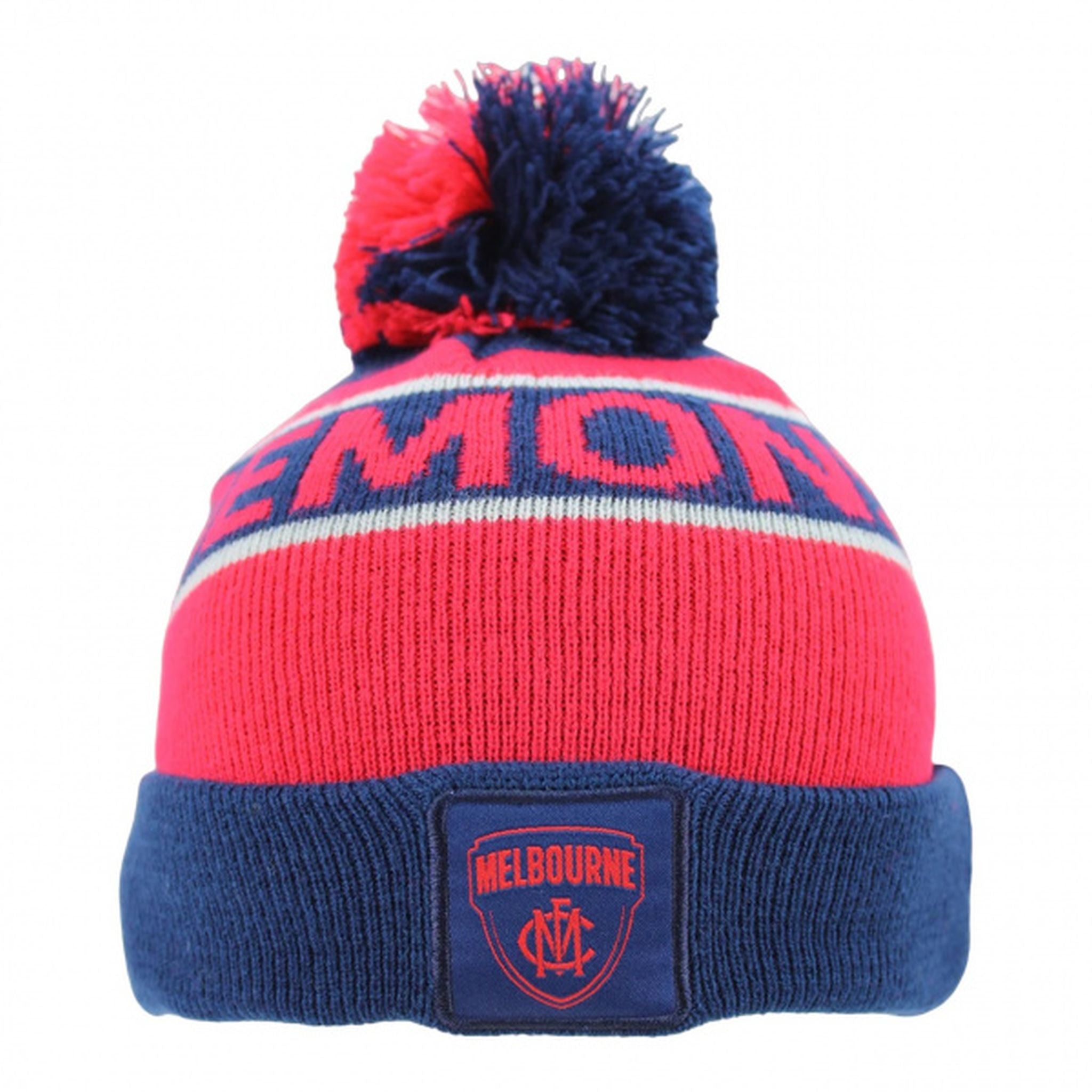 Burley Sekem Melbourne Demons AFL Youth Beanie - Warm Knitted Winter Hat for Kids & Teens - Perfect for Football Games, Outdoor Sports & Cold Weather Activities