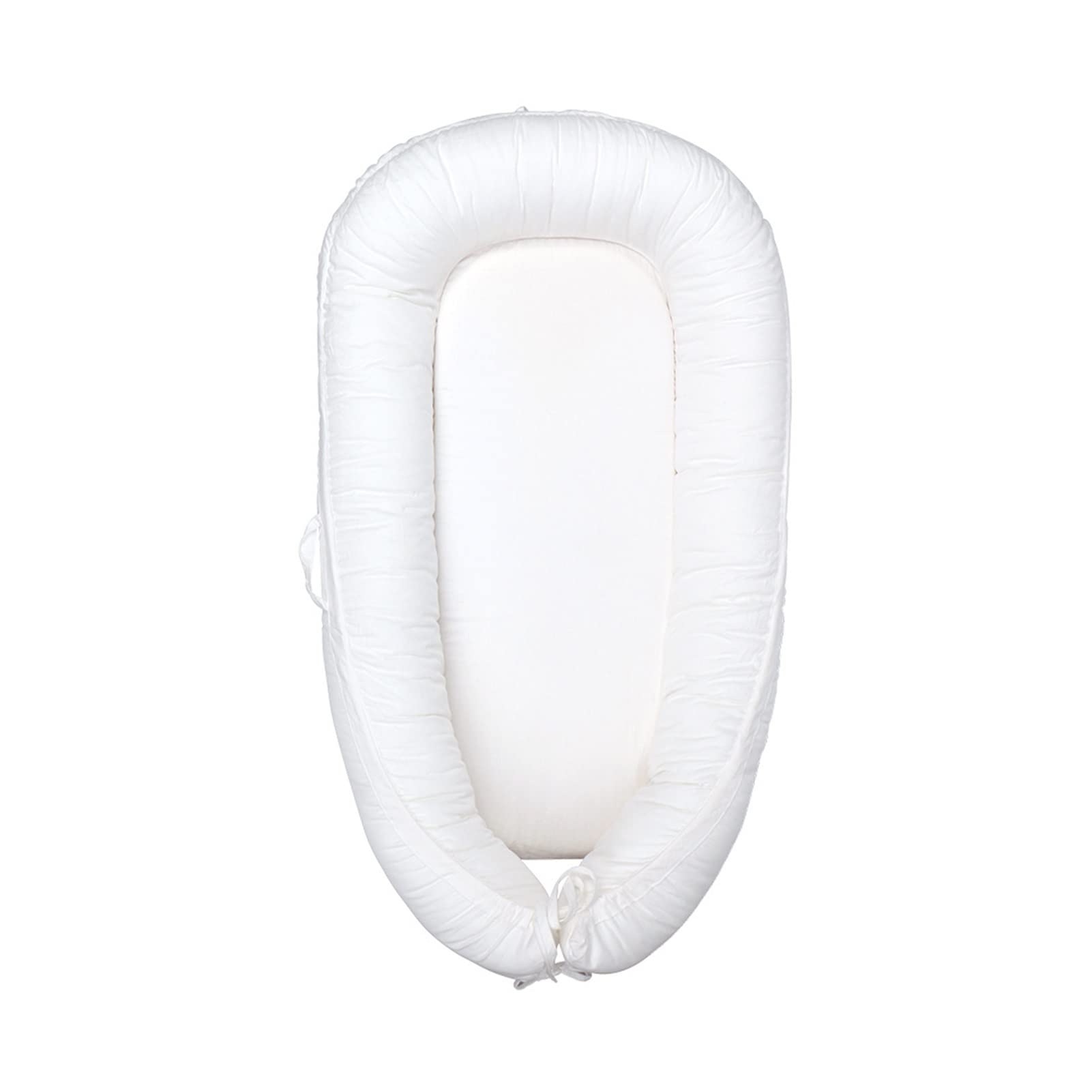 HUACHEN-LS Baby Lounger Sleeper Nest 90x50cm - Portable Infant Crib & Travel Bassinet for Newborns - Soft White Cocoon Bed for Nursery, Home & On-The-Go (White Cover, Size 0-6 Months) | Perfect for Napping, Playtime & Safe Baby Travel