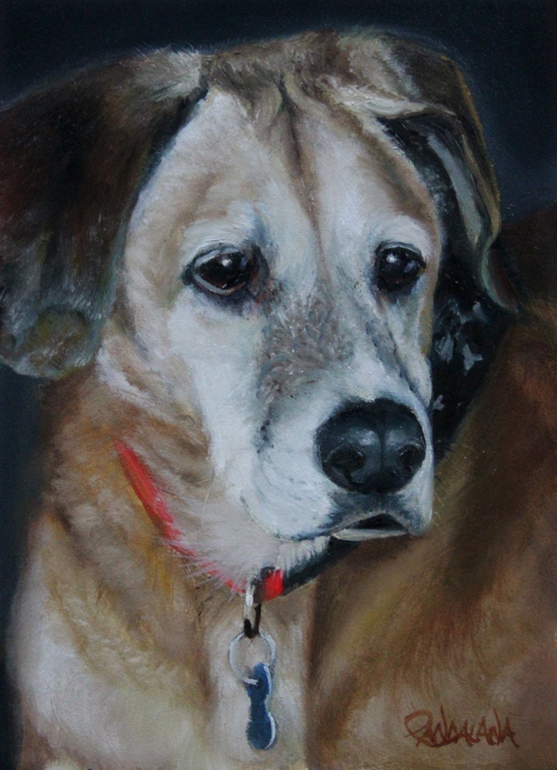 Custom Oil Portrait Painting of Pet Dog, Cat, Bird - Handmade Animal Portrait Gift for Home Decor & Memorial Keepsake