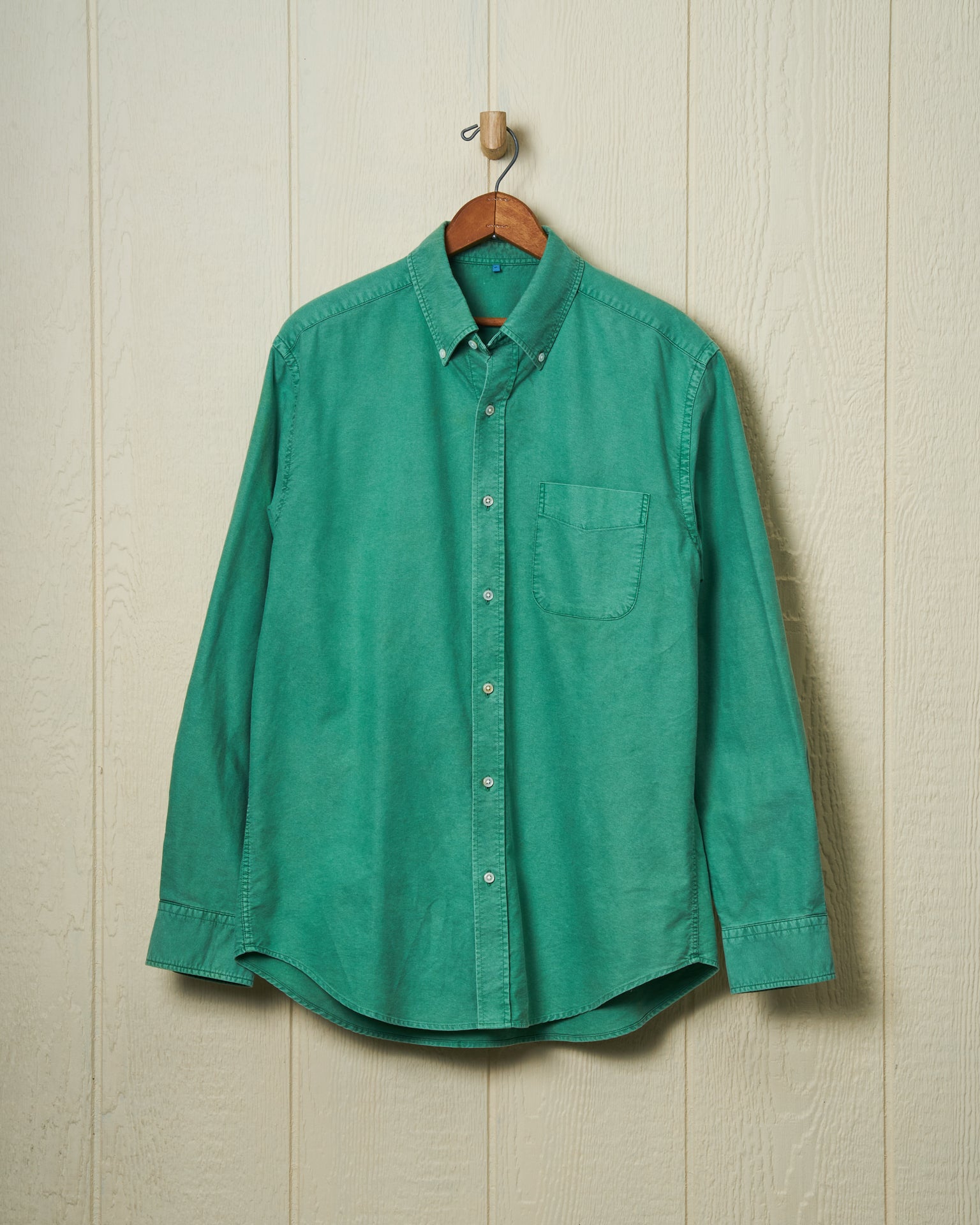 Premium Garment-Dyed Oxford Shirt for Men - Classic Spruce Green Button Down Shirt - Perfect for Business Casual, Office Wear & Weekend Outfits