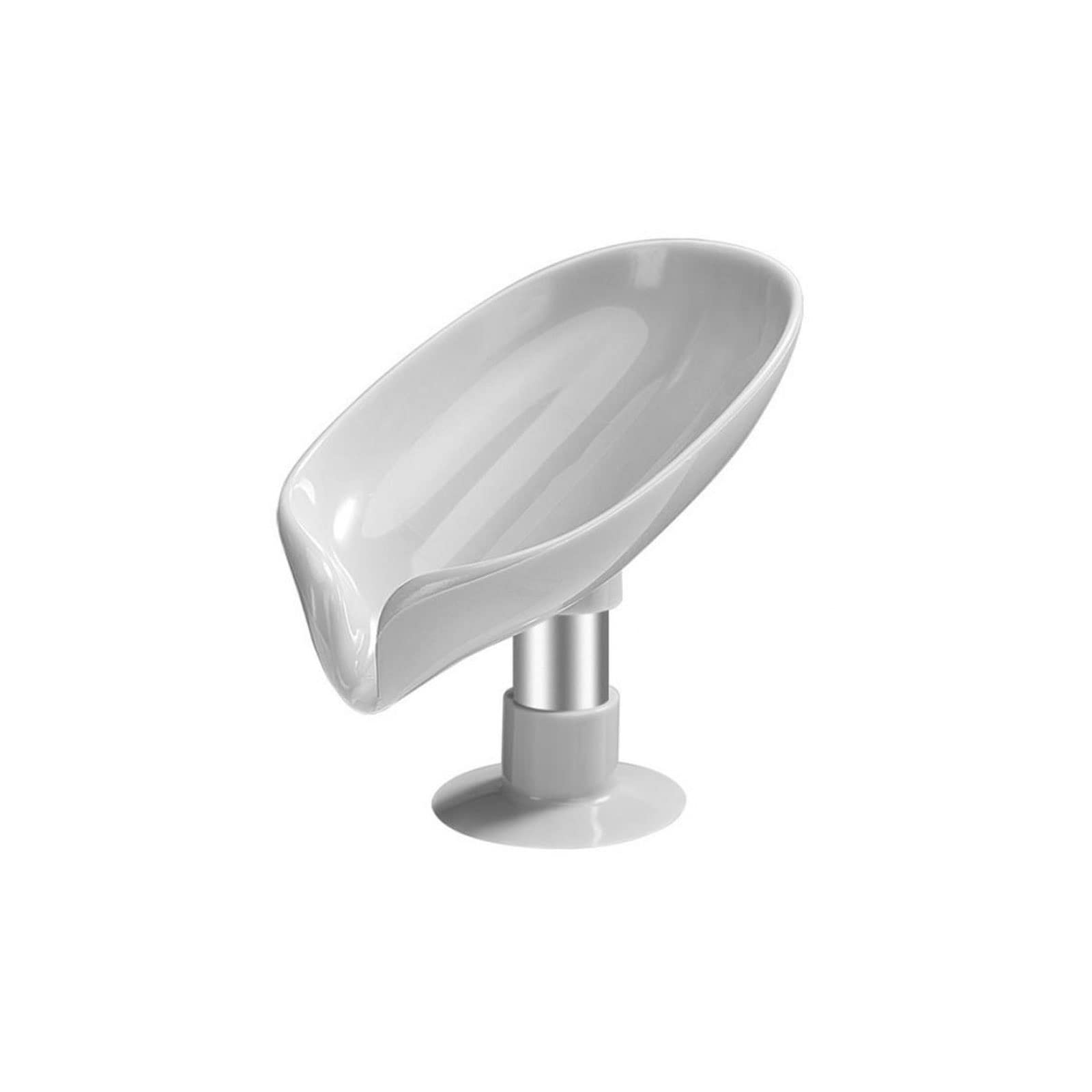 MAJESTE Elegant Soap Holder with Suction Cup - Premium Bathroom Soap Box for Home, Kitchen & Travel - Drainage Design for Wet Areas - Perfect for Shower, Sink & Countertop Organization (Green/Gray)