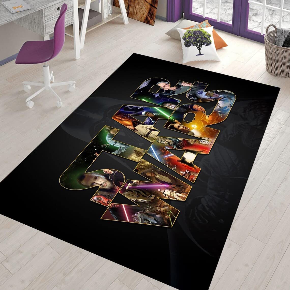 Soft Non-Slip Movie Characters Area Rug 3x5 4x6 5x8 5.2x9 ft - Cozy Bedroom & Living Room Decor for Movie Lovers - Perfect Gift for Boys - Great for Home Theater, Game Room, and Dorm Decor