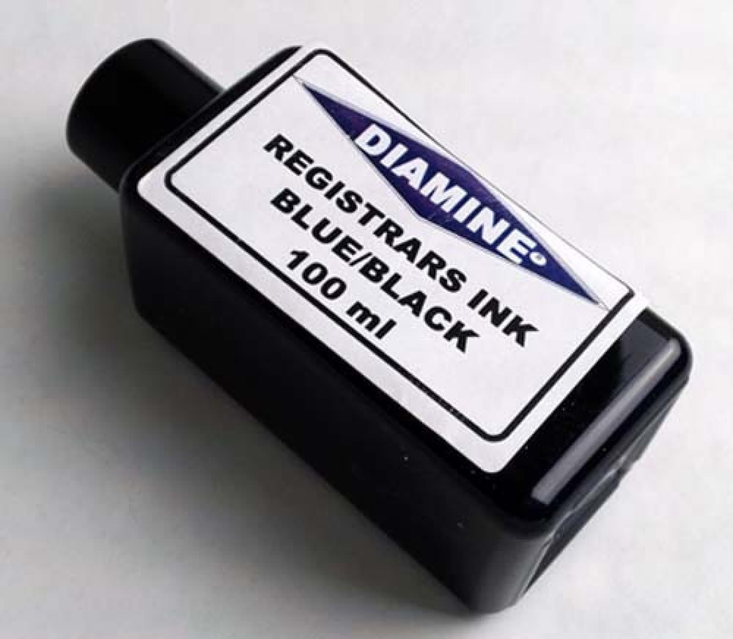 Diamine Registrar Blue Black Bottled Ink - 100mL for Fountain Pens, Calligraphy & Legal Documents | Premium Quality, Long-Lasting Ink