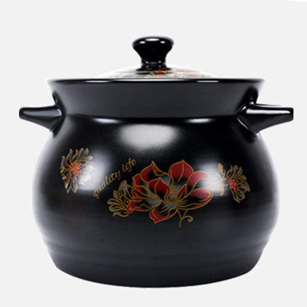 Premium Japanese Clay Hot Pot - 4L High-Temperature Resistant Earthenware Pot with Excellent Heat Retention, Energy Saving & Easy to Clean - Perfect for Shabu Shabu, Sukiyaki & Home Cooking
