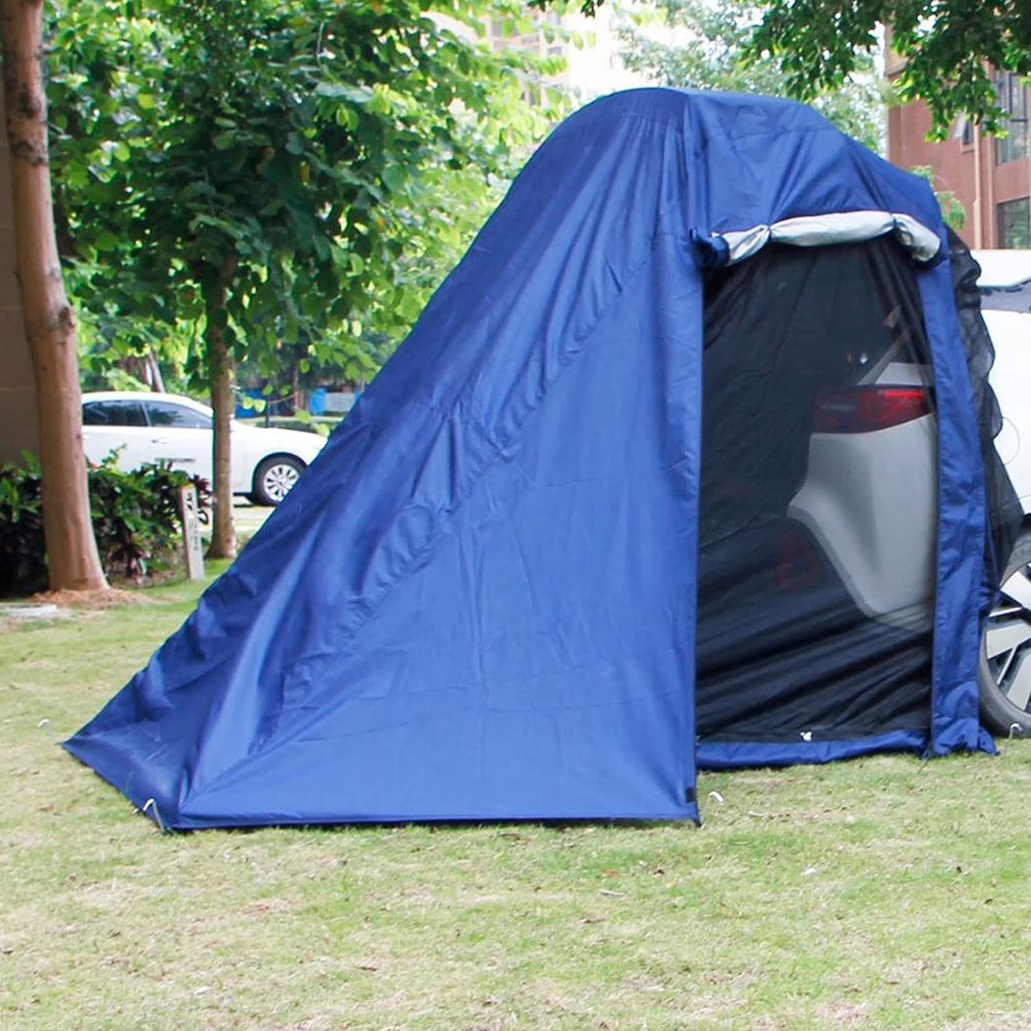 **Universal SUV Truck Camping Tent - Double Layer Sunproof & Waterproof Tailgate Awning with Mosquito Net - Sleeps 2 for Outdoor Camping, Hiking & Travel Adventures**    *(Perfect for Road Trips, Beach Camping, and Family Outdoor Adventures!)*
