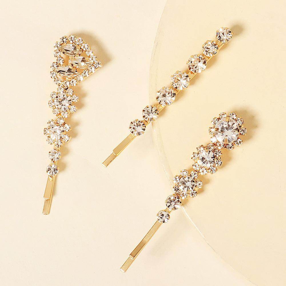 Trendy Sweet Diamond Hair Clip - Elegant Metal Hairpin for Women & Girls | Perfect for Weddings, Parties & Everyday Styling