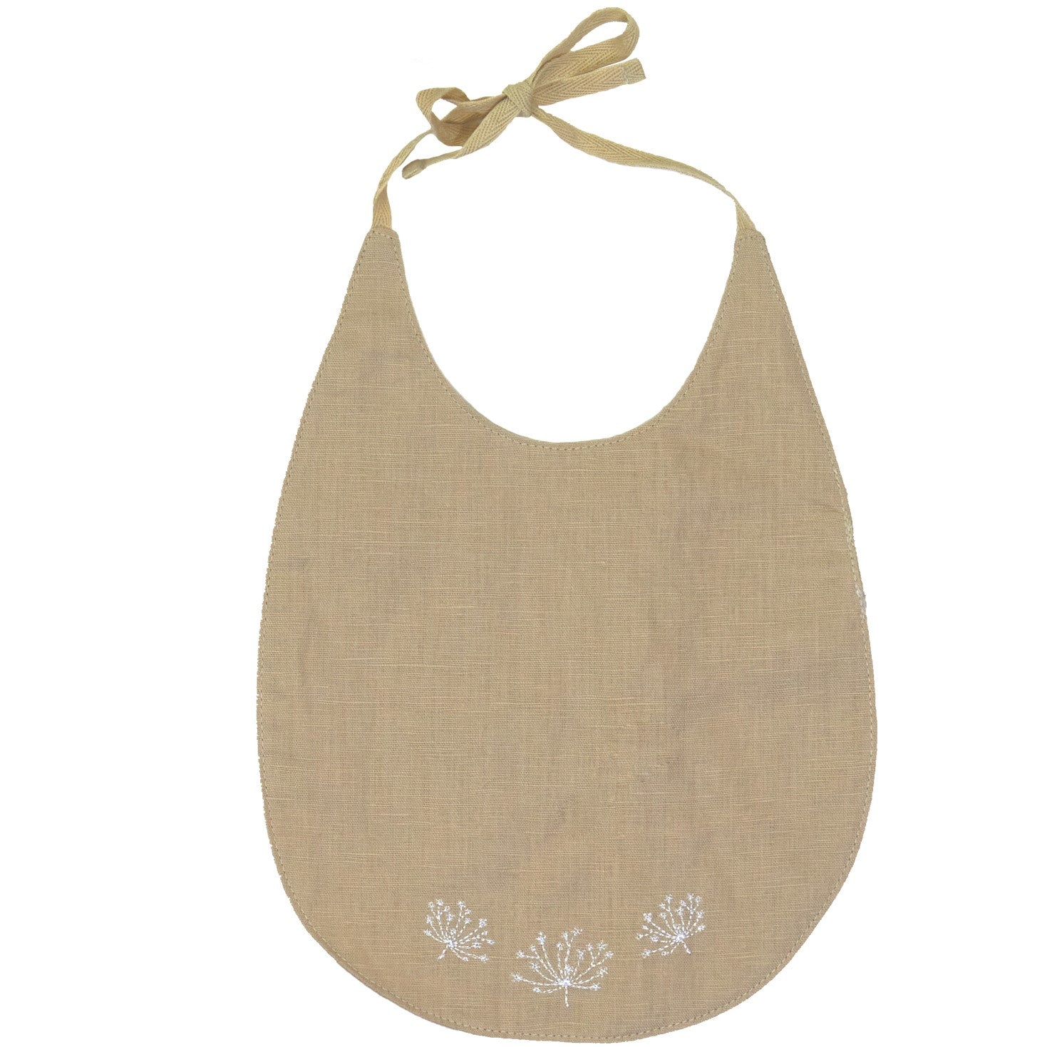 Kipp Baby Tan Linen Bib - Soft Organic Cotton Drool Bibs for Infants & Toddlers - Perfect for Feeding, Teething, and Messy Playtime