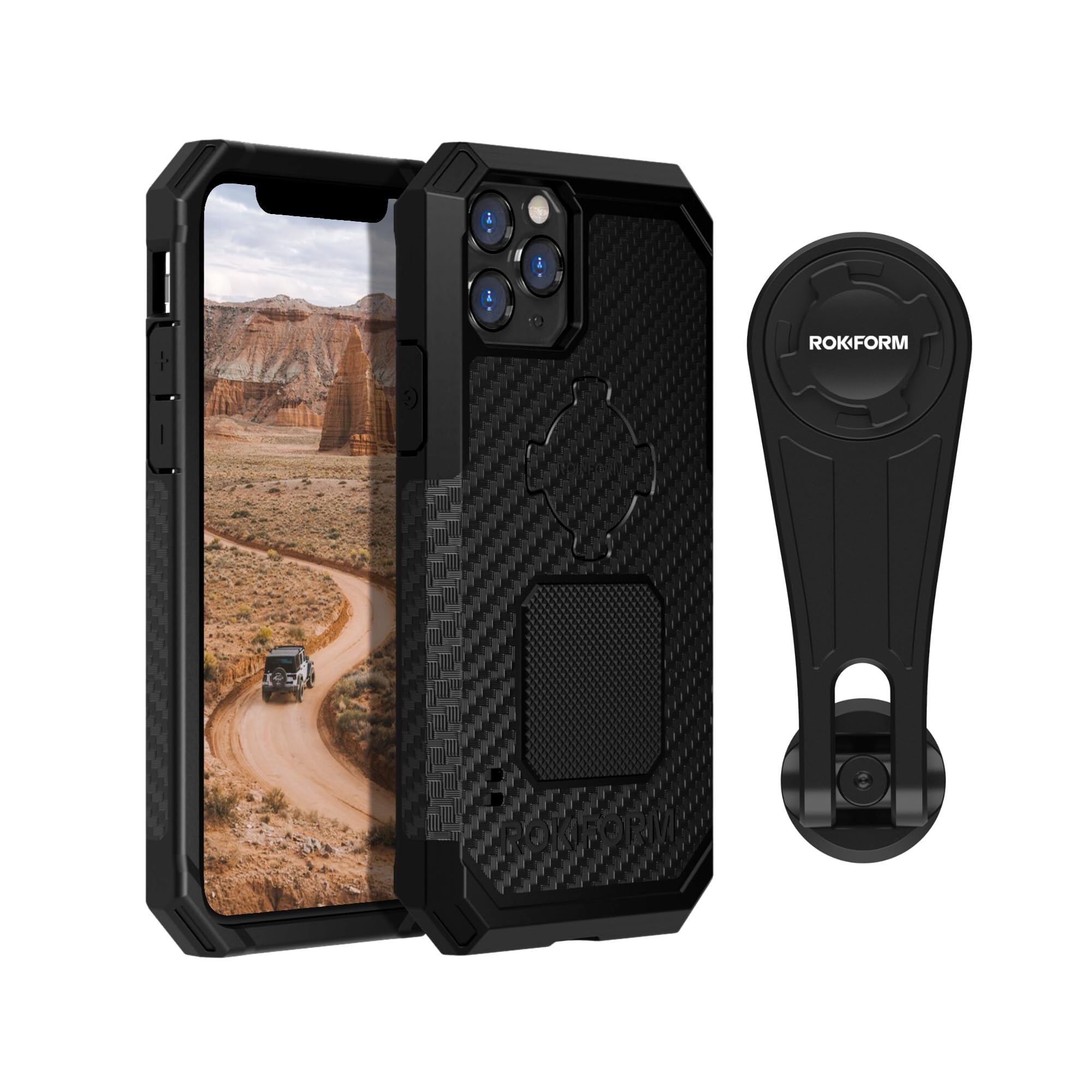 Rokform Rugged Case for iPhone 11 Pro with Pro Series Bike Mount - Shockproof Protective Cover & Secure Cycling Phone Holder for Outdoor Adventures, Commuting & Mountain Biking