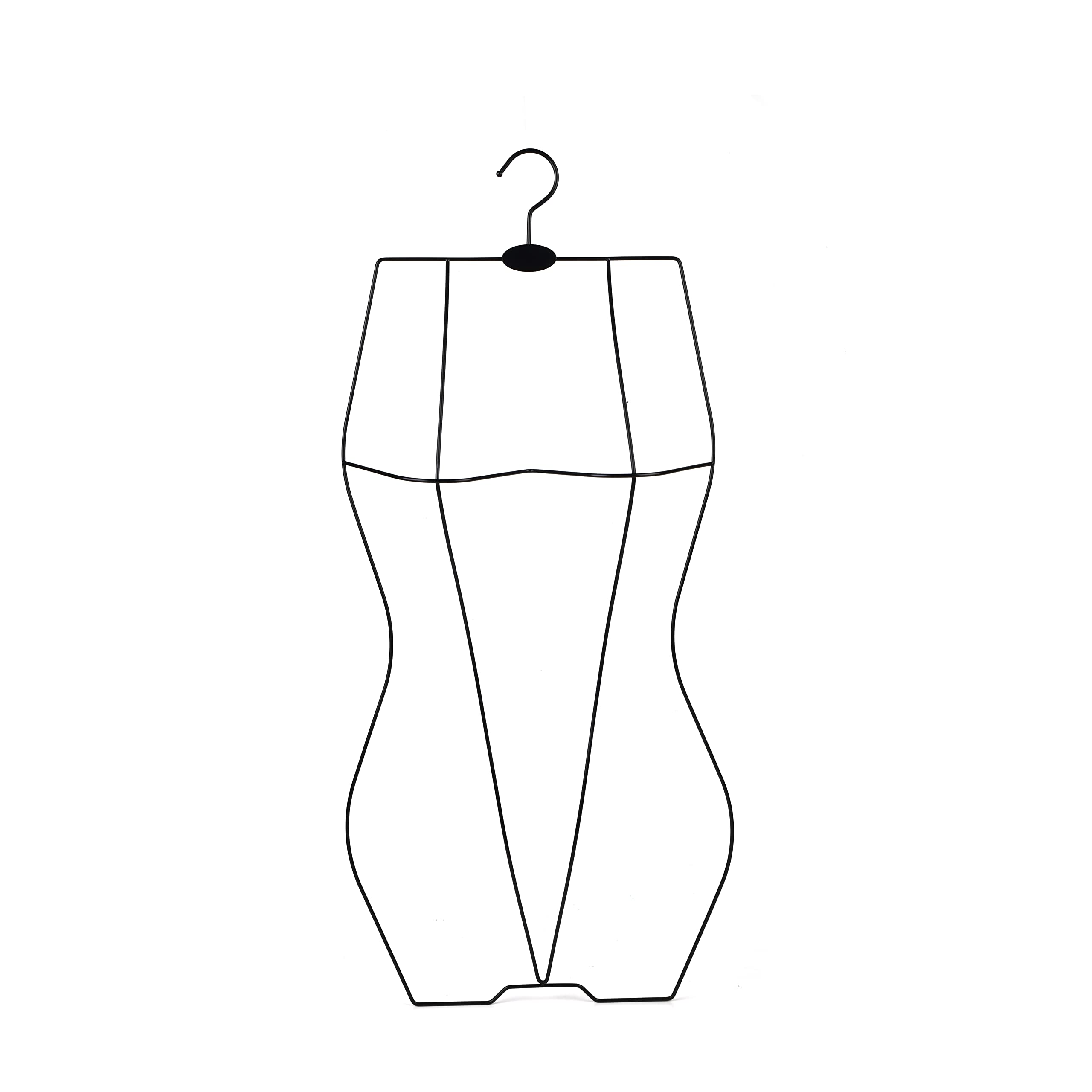 10-Pack Black Full Body Shape Swimwear Hanger with Chest Metal Wire - Perfect for Bikini, Lingerie & Swimwear Display in Retail Stores and Boutiques