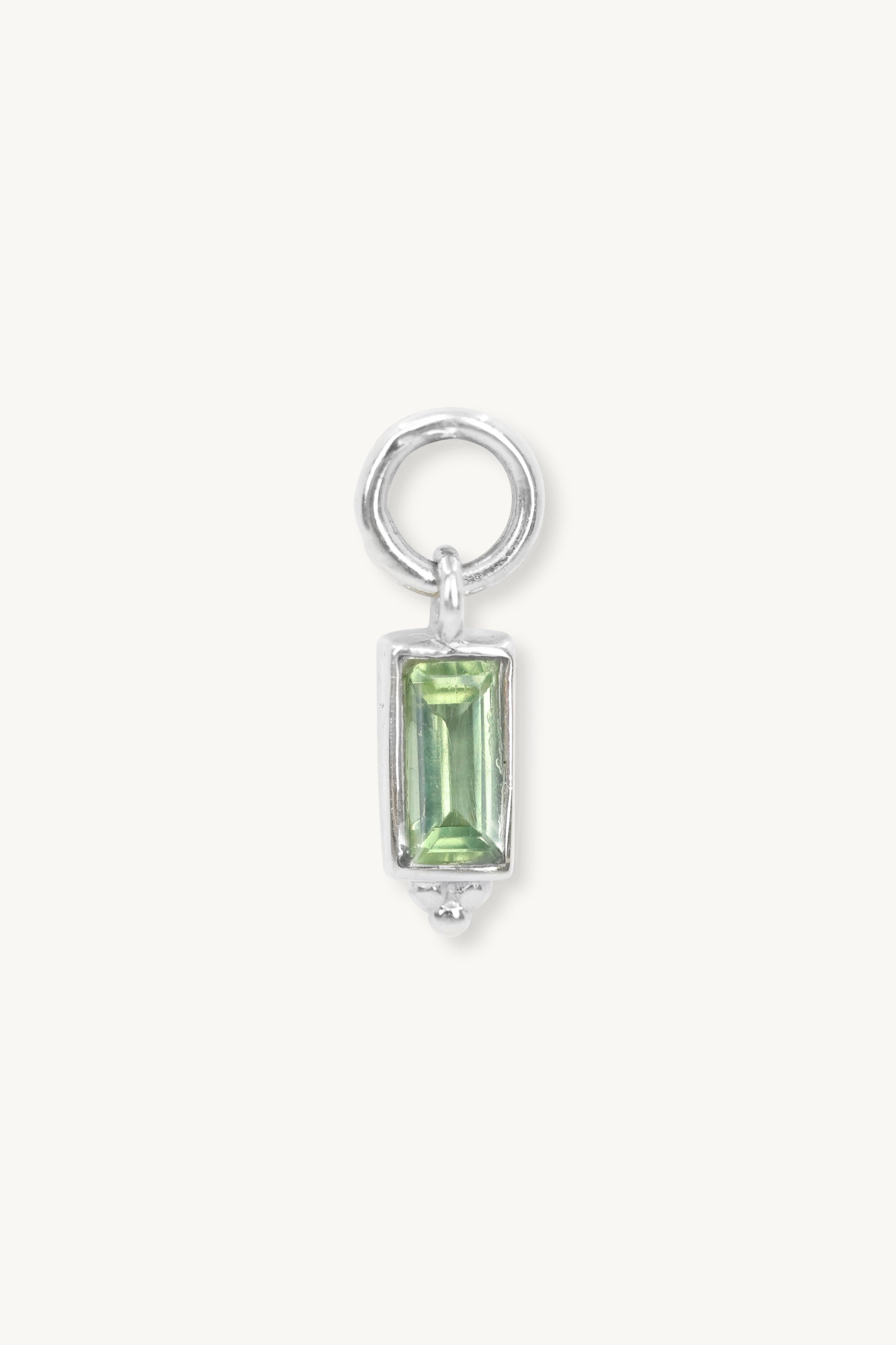 Baguette Apatite Silver Charm Pendant Necklace for Women - Elegant Blue Gemstone Jewelry Gift for Birthday, Anniversary & Special Occasions